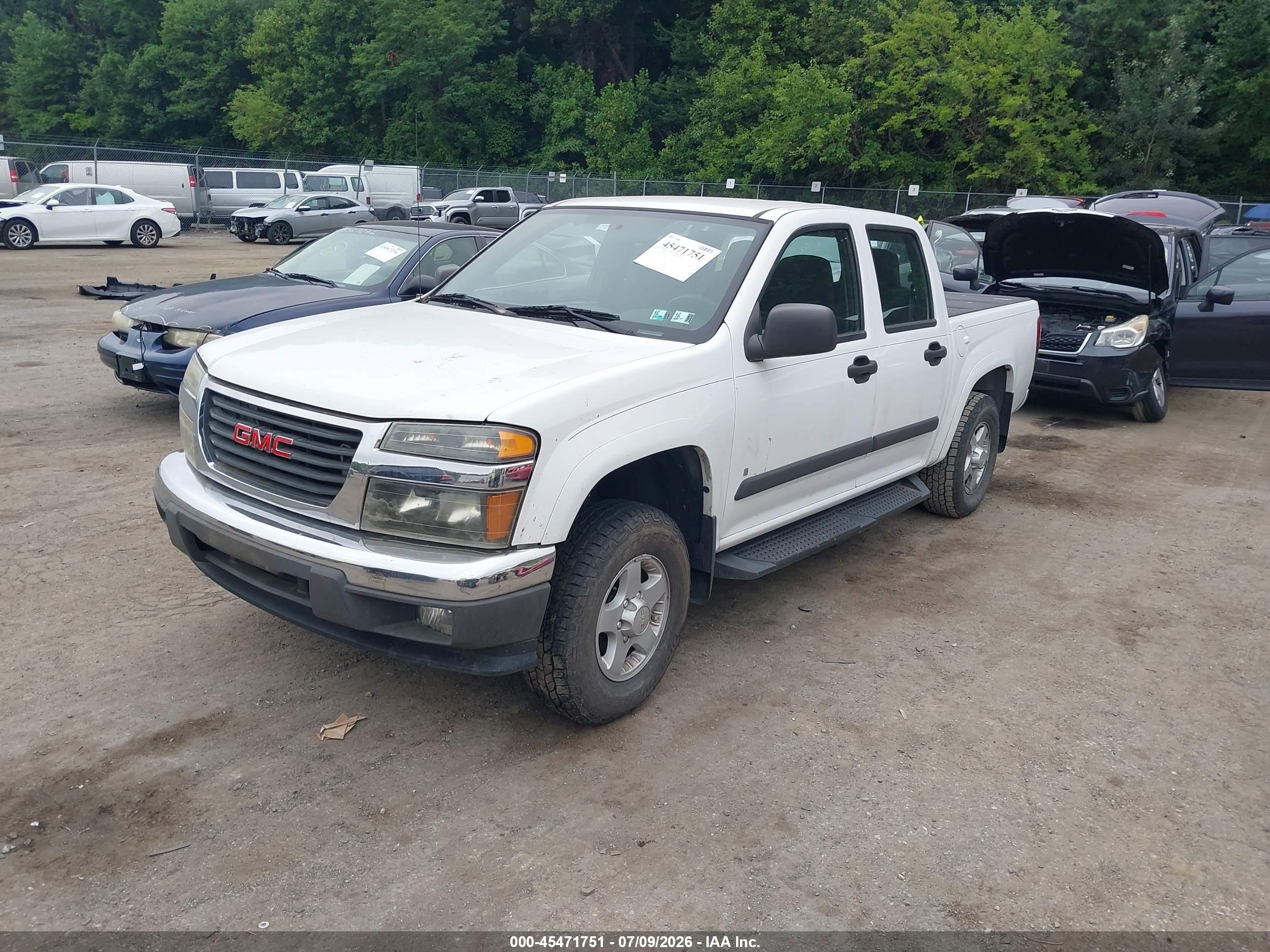 2007 Gmc Canyon Sle1 White vin: 1GTDT13E178185340