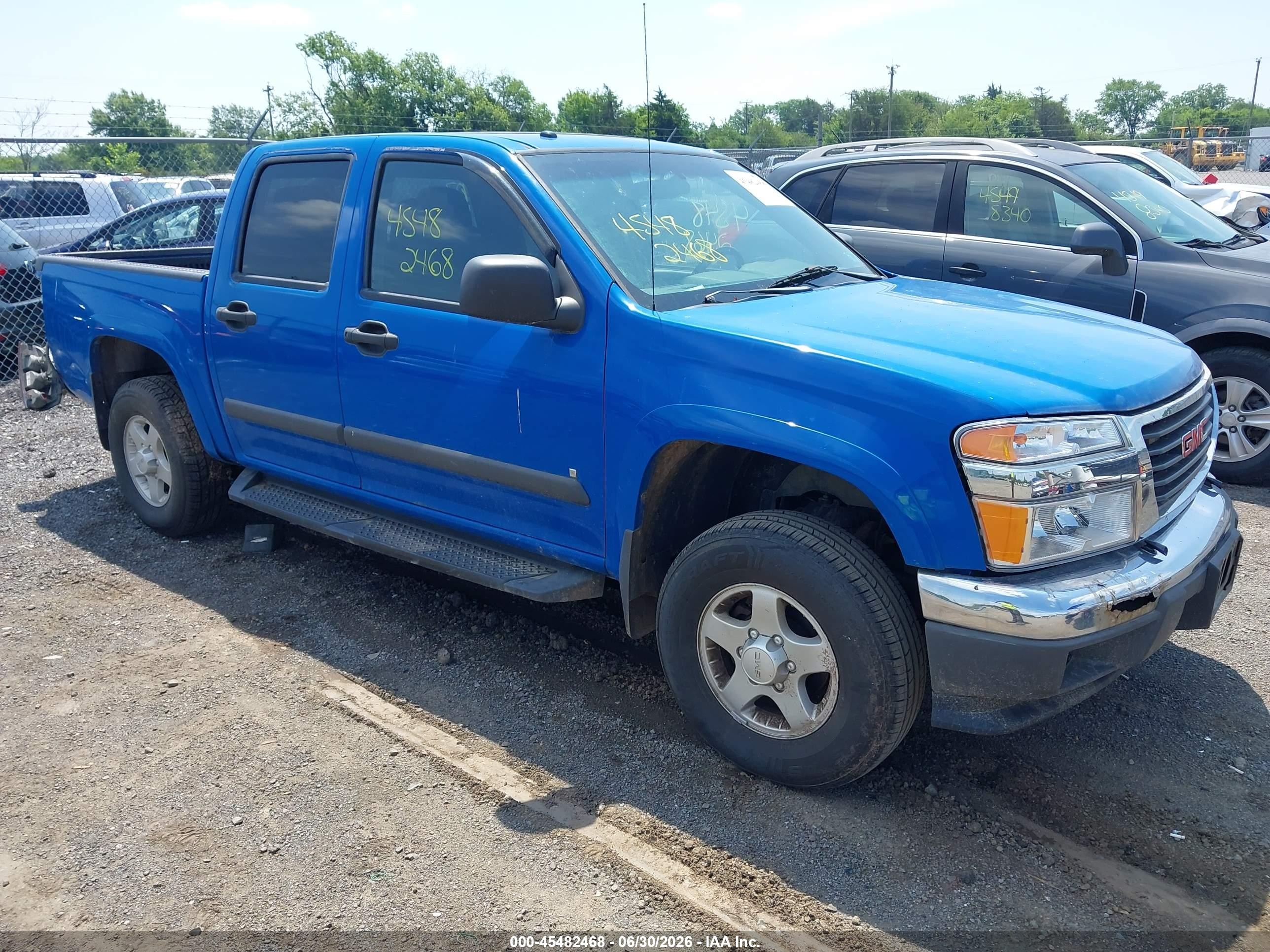 2007 Gmc Canyon Sle1 Blue vin: 1GTDT13EX78163353