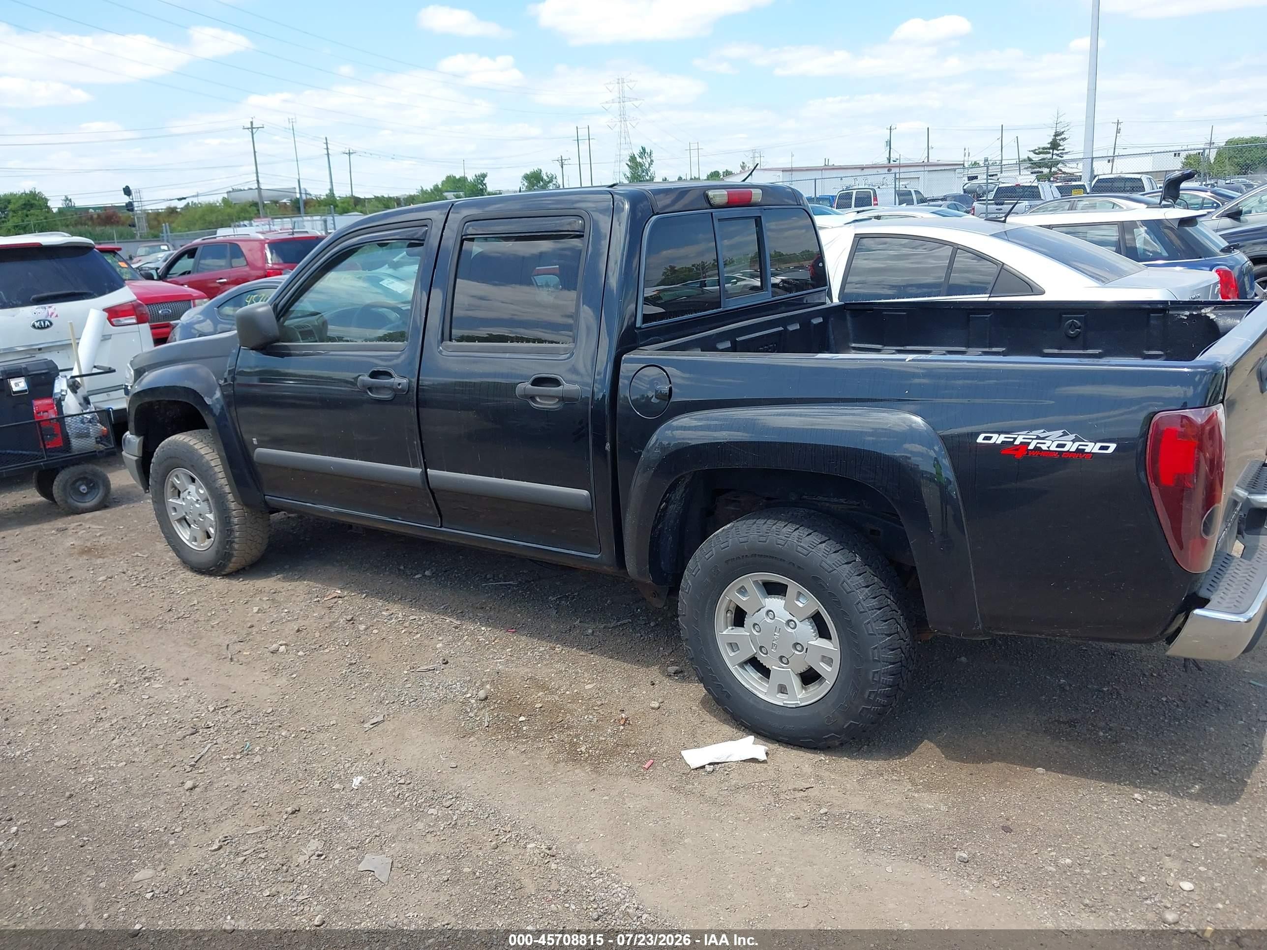 2008 Gmc Canyon Sle2 Black vin: 1GTDT13EX88171809