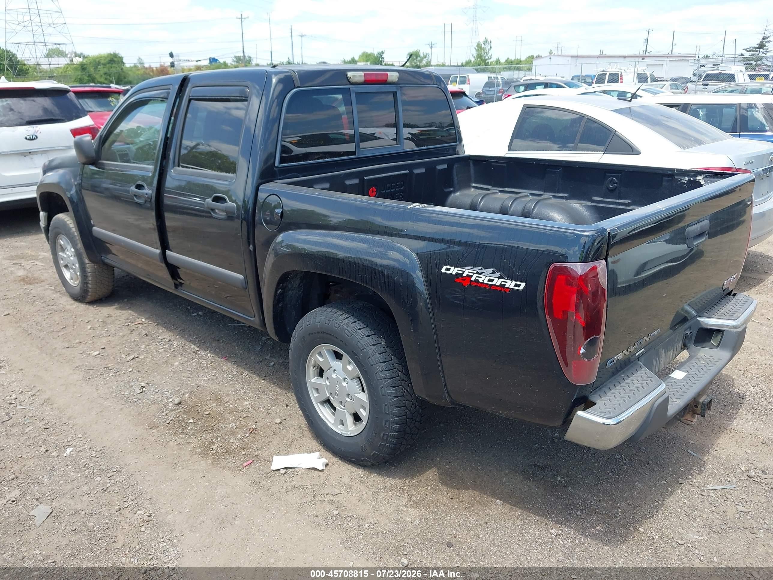 2008 Gmc Canyon Sle2 Black vin: 1GTDT13EX88171809