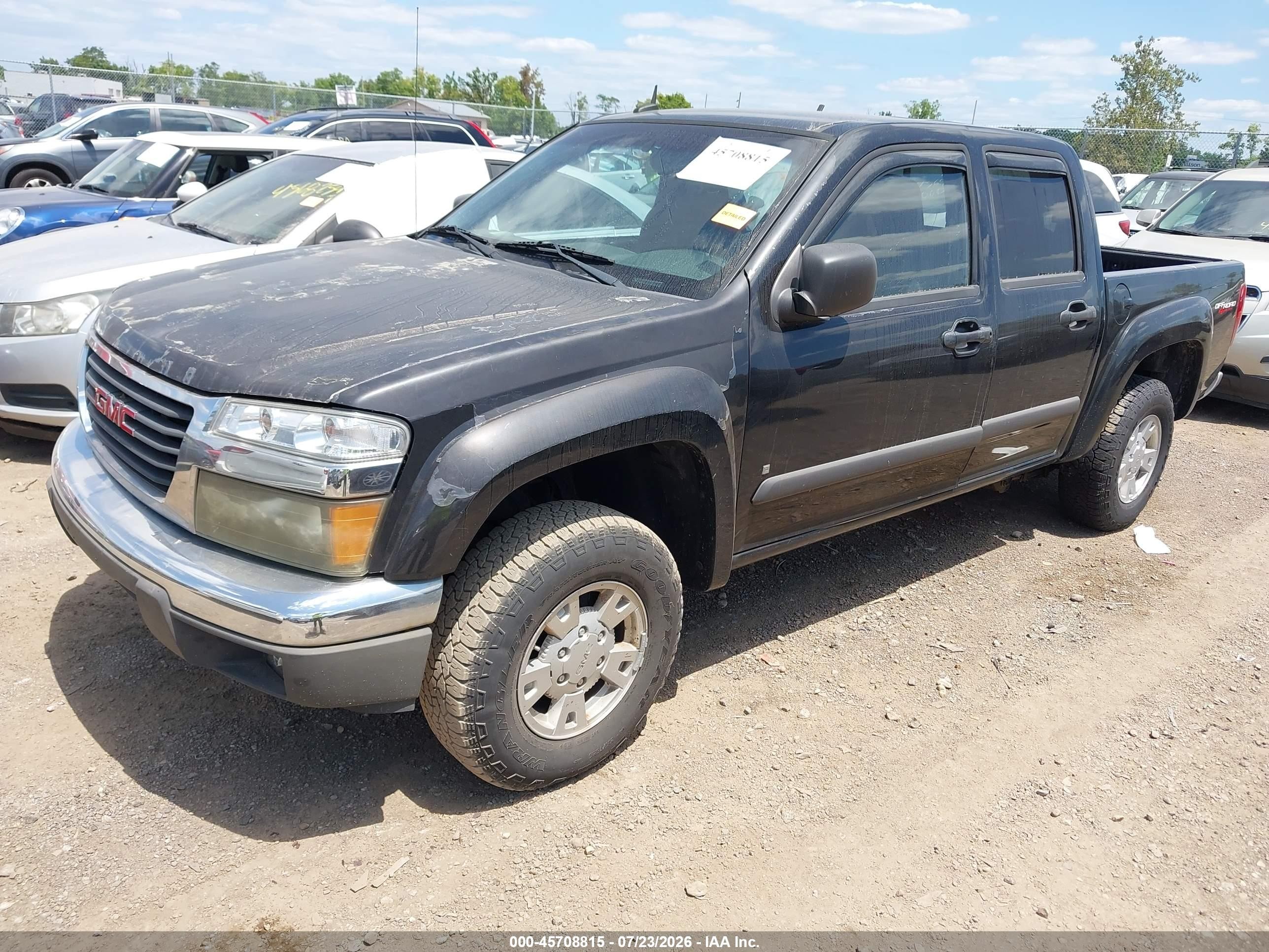 2008 Gmc Canyon Sle2 Black vin: 1GTDT13EX88171809