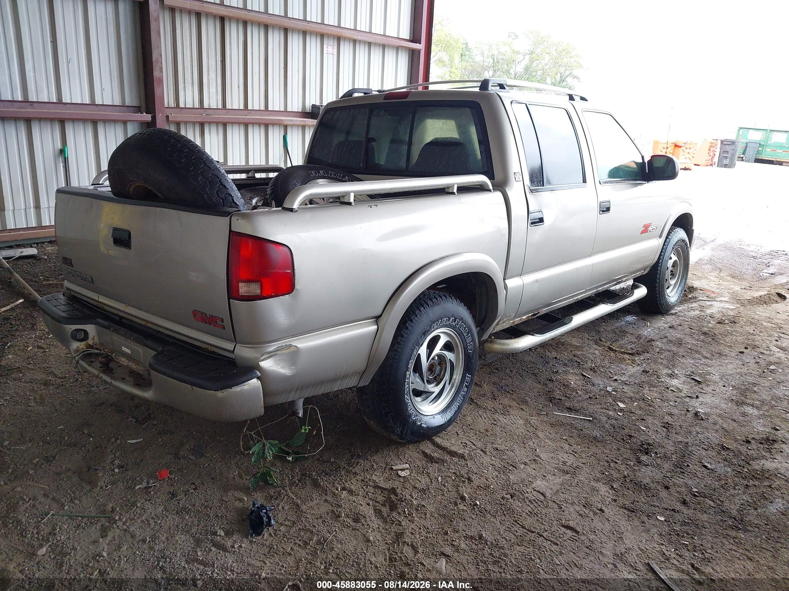2002 Gmc Sonoma Sls Бежевый vin: 1GTDT13W22K226904