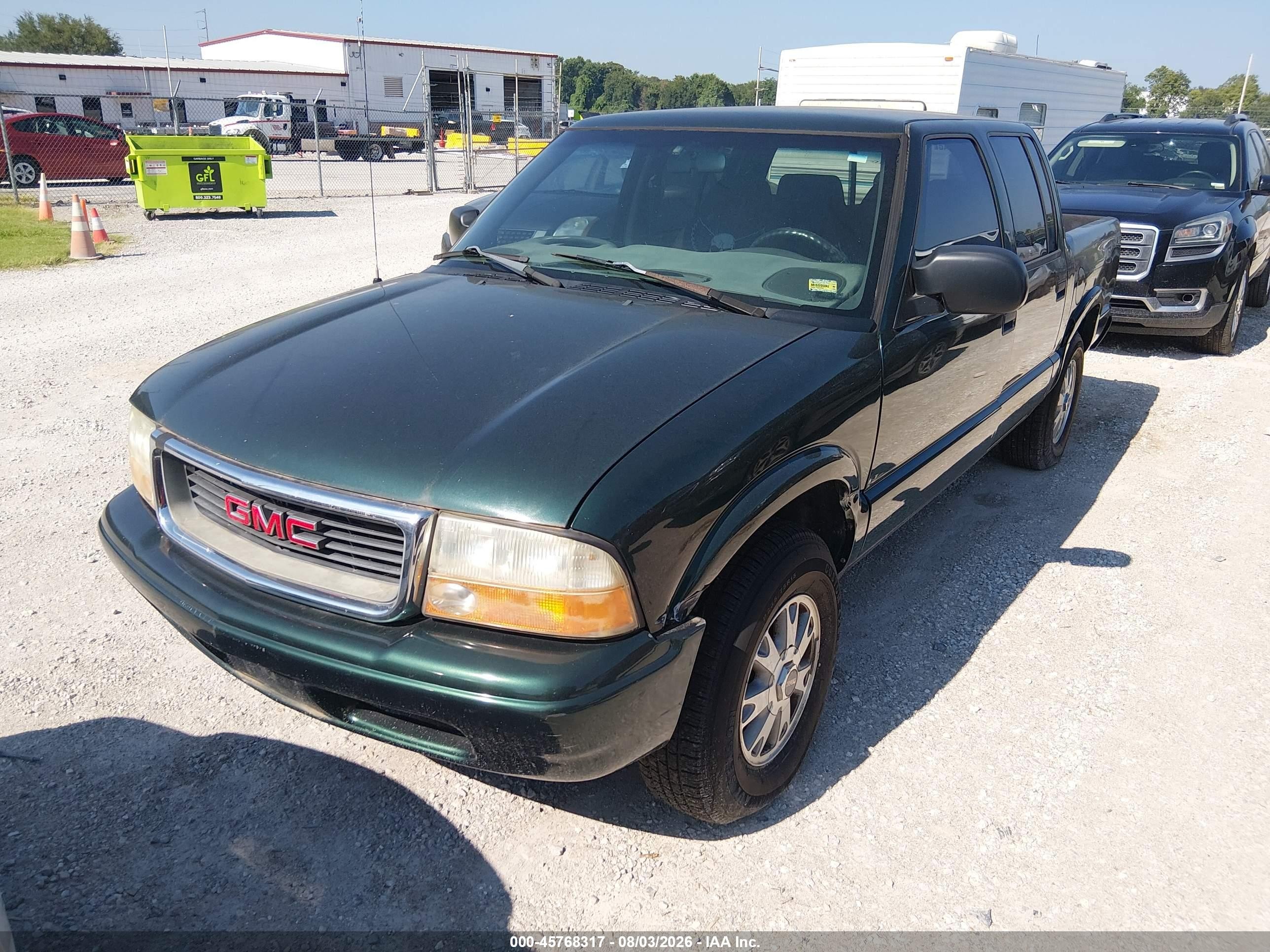 2002 Gmc Sonoma Sls Green vin: 1GTDT13W52K200880