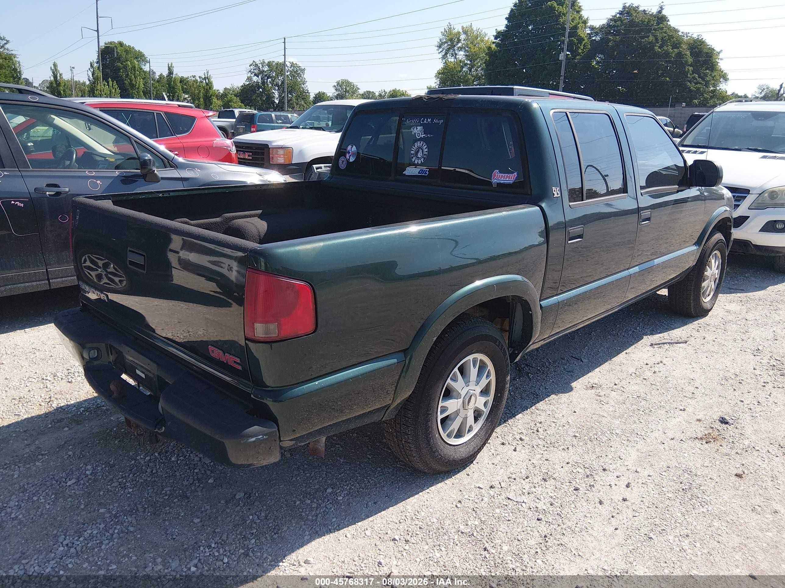 2002 Gmc Sonoma Sls Green vin: 1GTDT13W52K200880