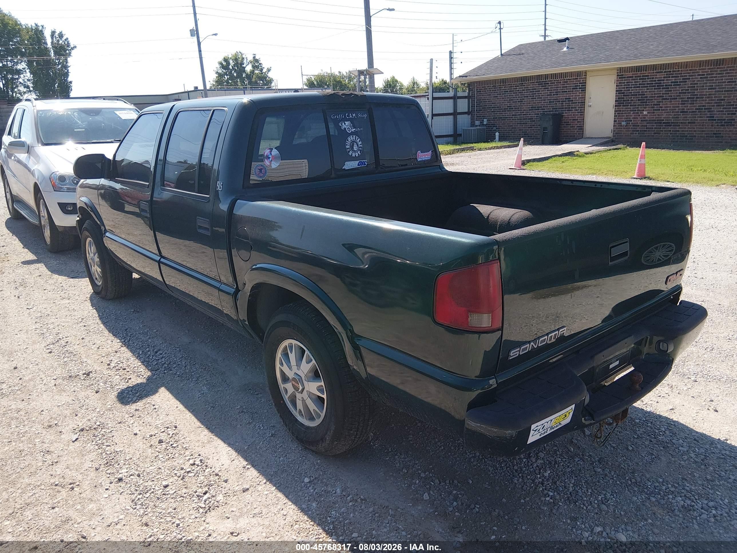 2002 Gmc Sonoma Sls Green vin: 1GTDT13W52K200880