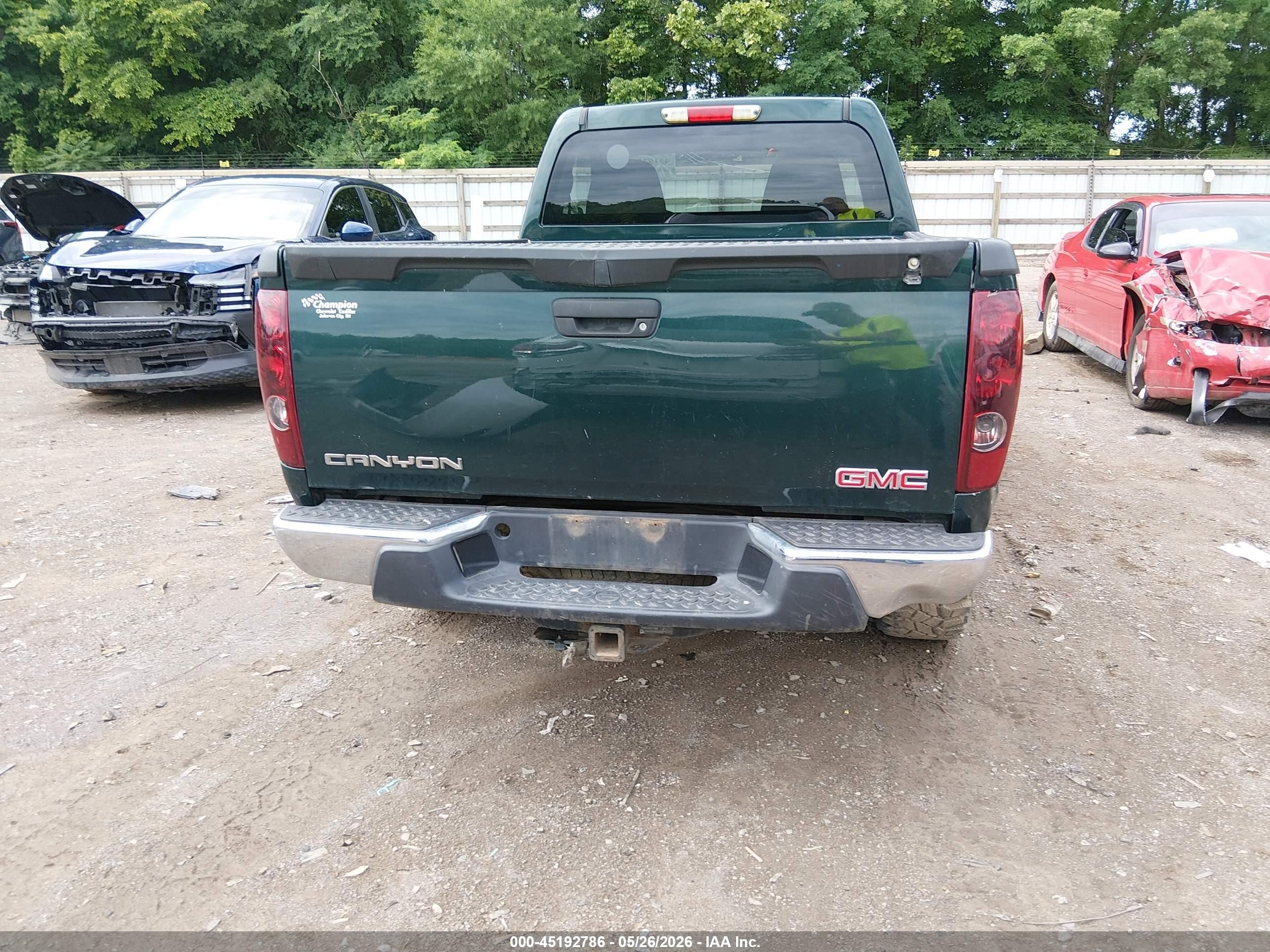 2005 Gmc Canyon Sl Green vin: 1GTDT148958267399