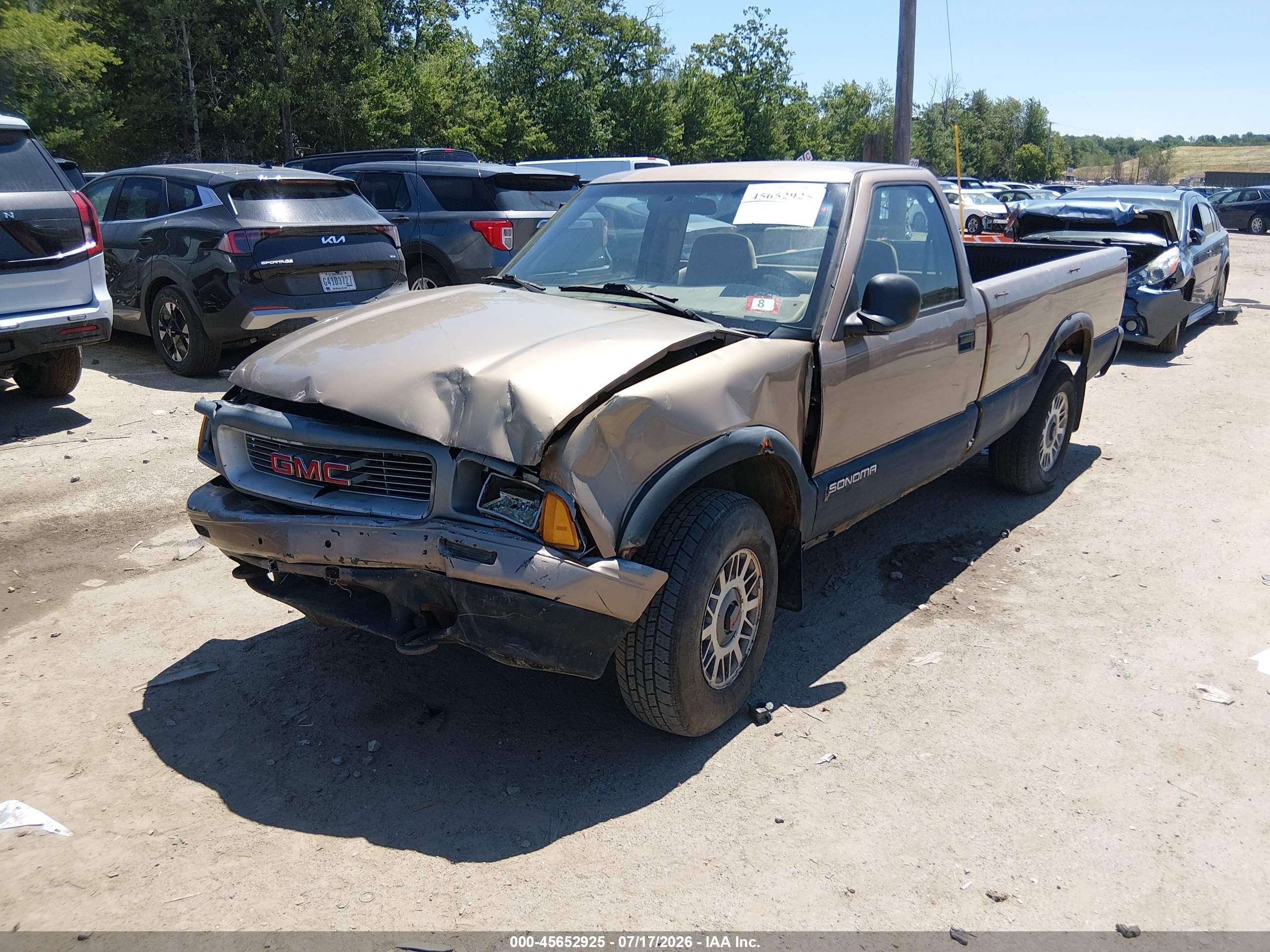 1997 Gmc Sonoma Sl Wideside Tan vin: 1GTDT14X5VK506389