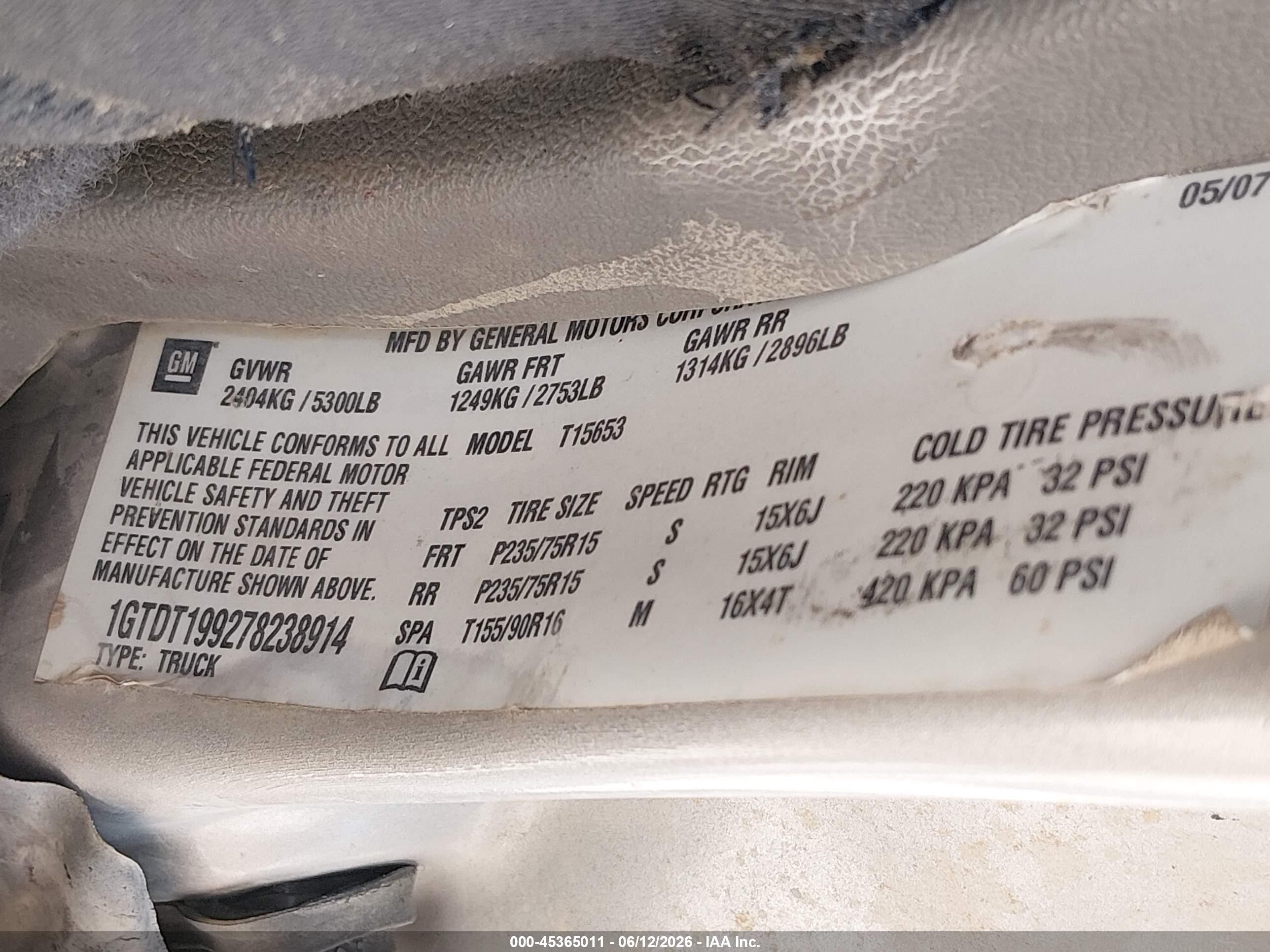 2007 Gmc Canyon Work Truck Silver vin: 1GTDT199278238914
