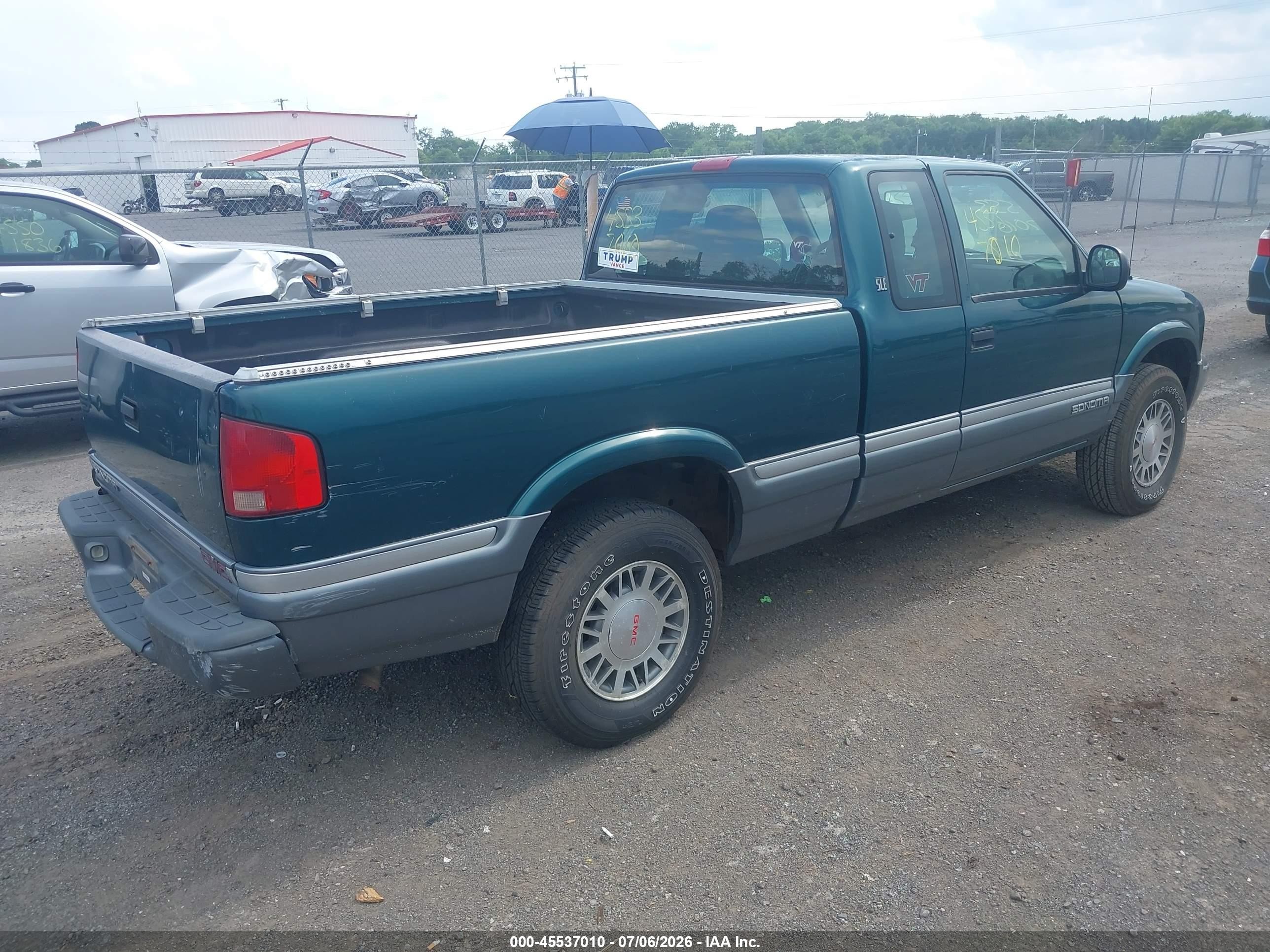 1998 Gmc Sonoma Sls Зеленый vin: 1GTDT19X0W8524757