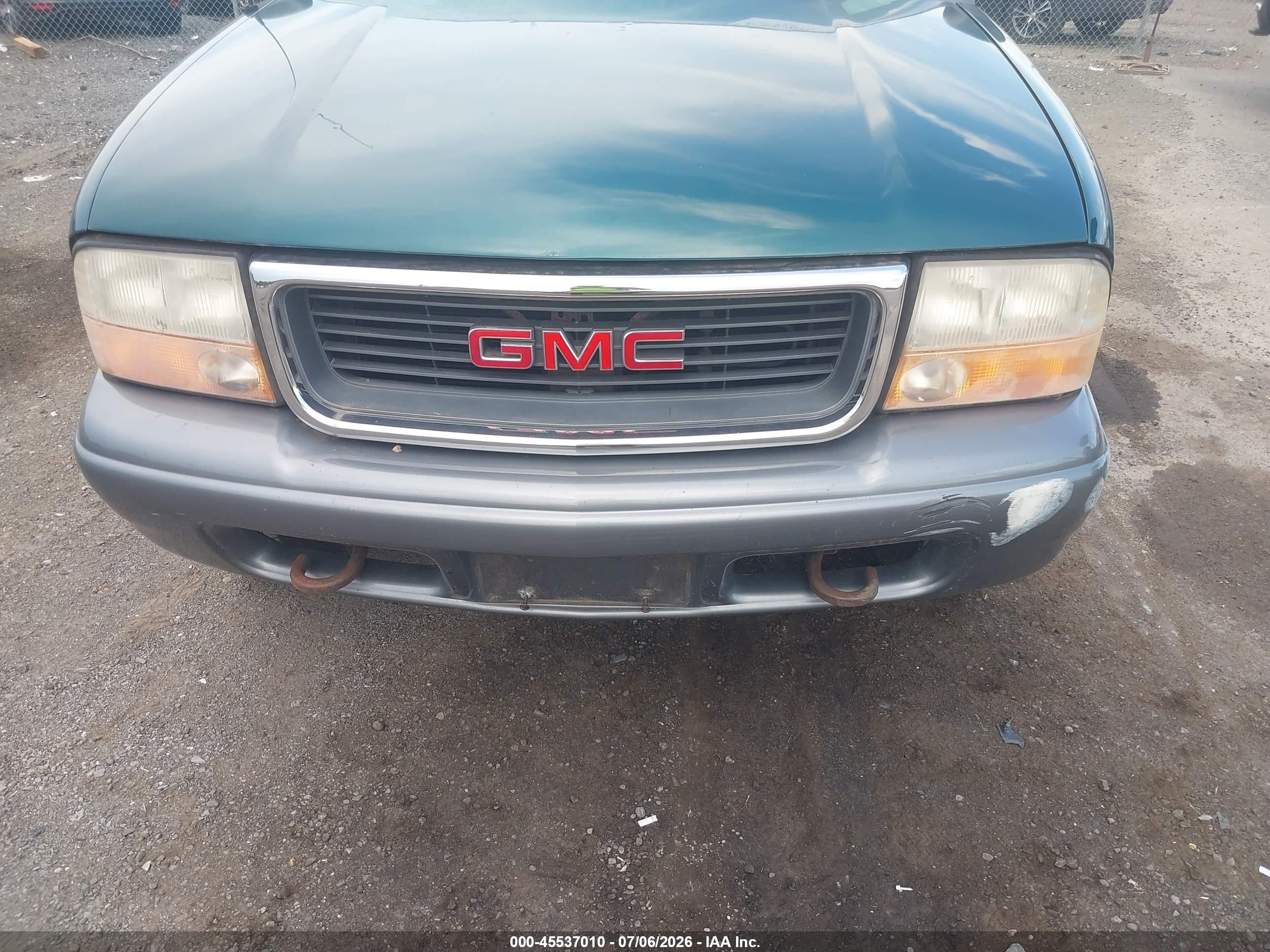 1998 Gmc Sonoma Sls Зеленый vin: 1GTDT19X0W8524757