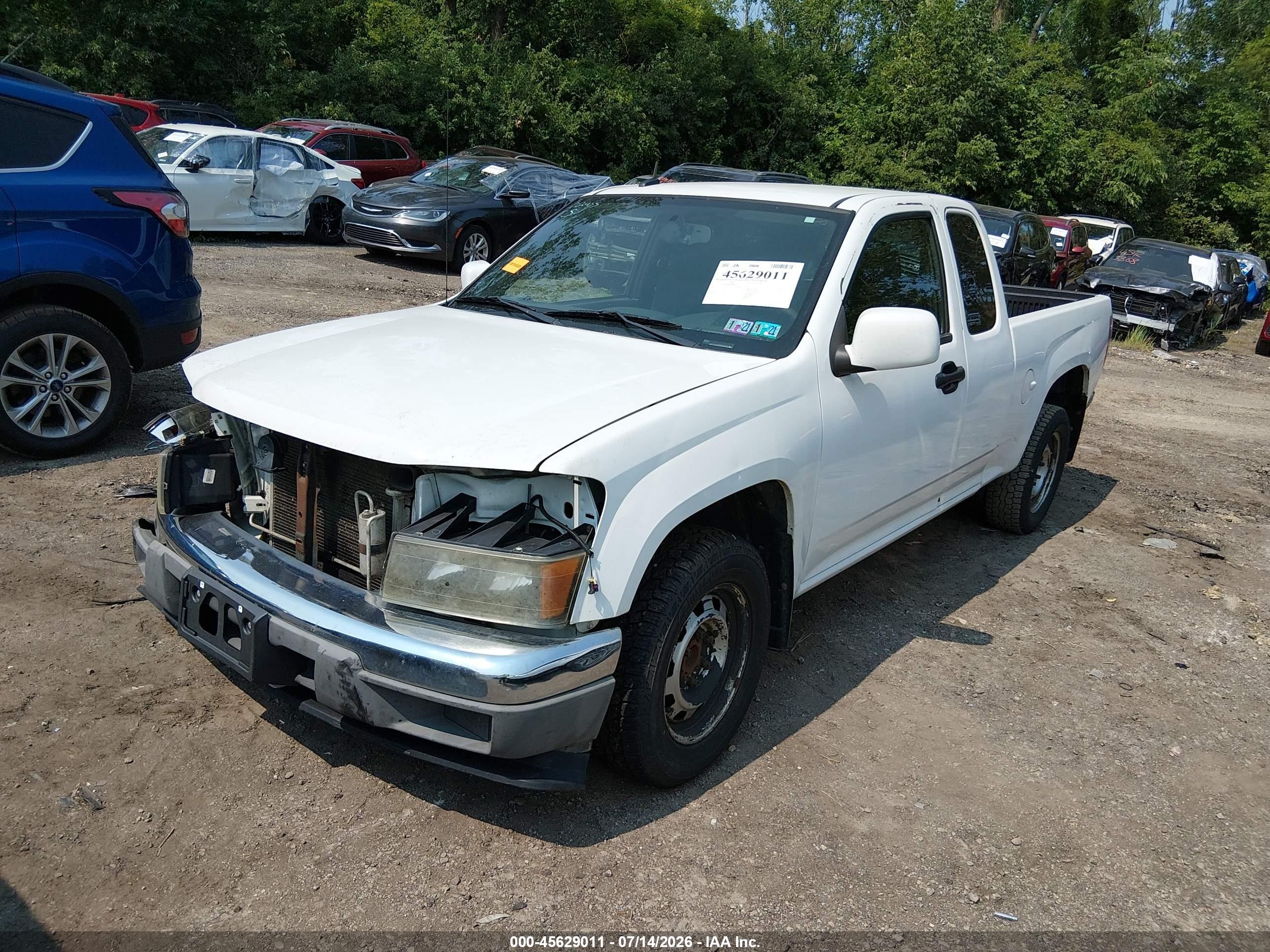 2011 Gmc Canyon Work Truck White vin: 1GTE5LF95B8106947