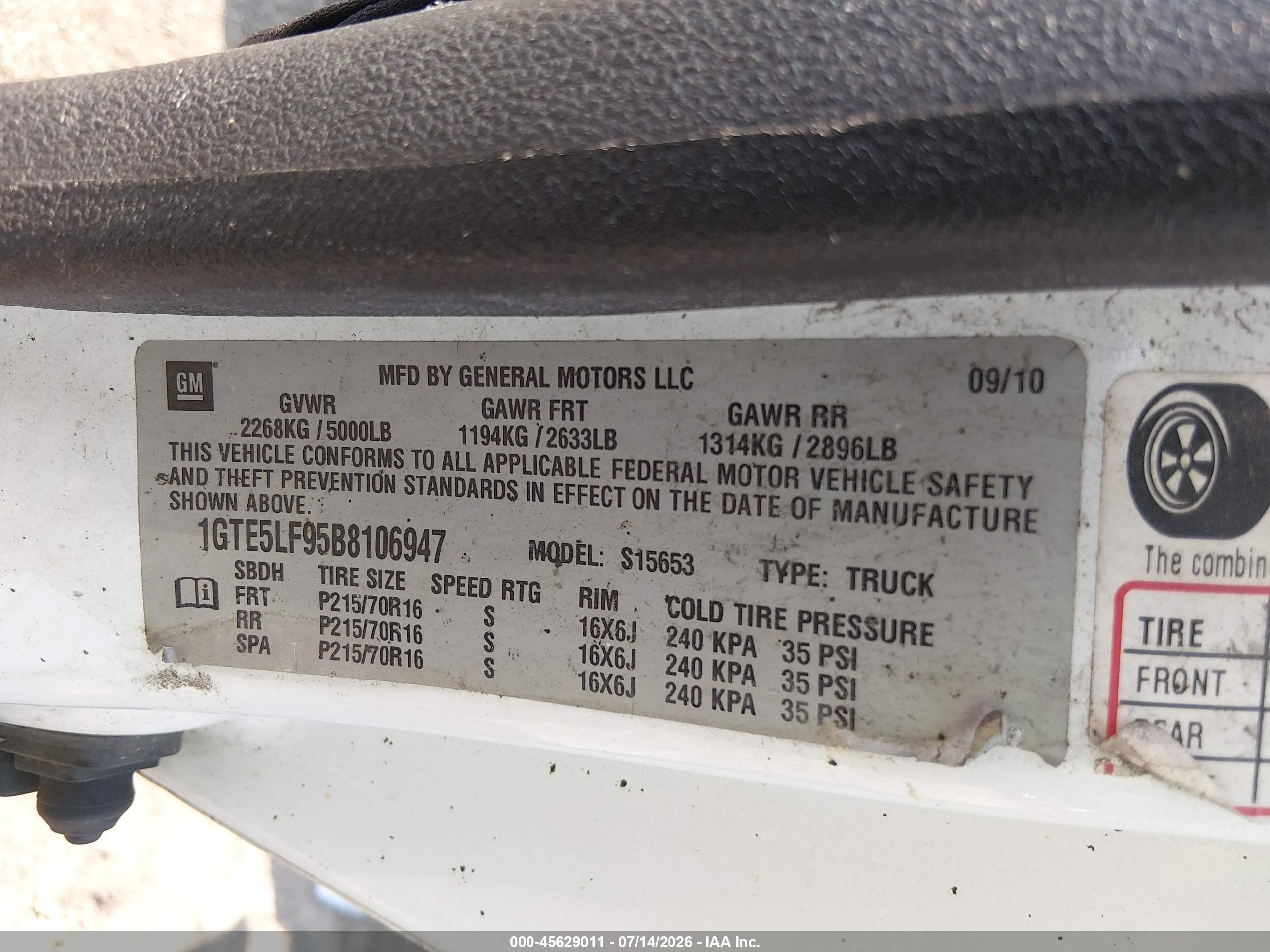 2011 Gmc Canyon Work Truck White vin: 1GTE5LF95B8106947