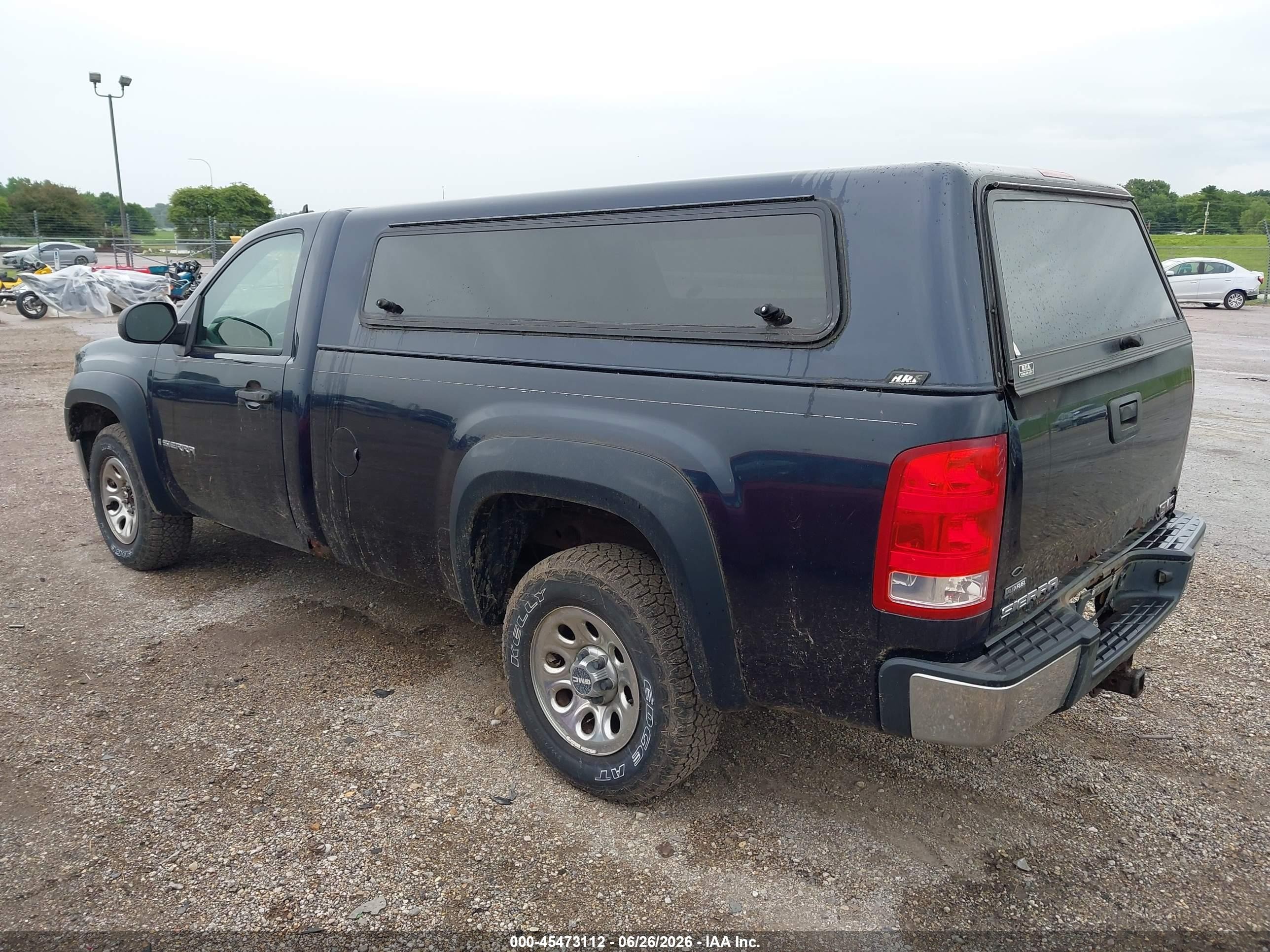 2008 Gmc Sierra 1500 Work Truck Dark Blue vin: 1GTEC14028Z180232