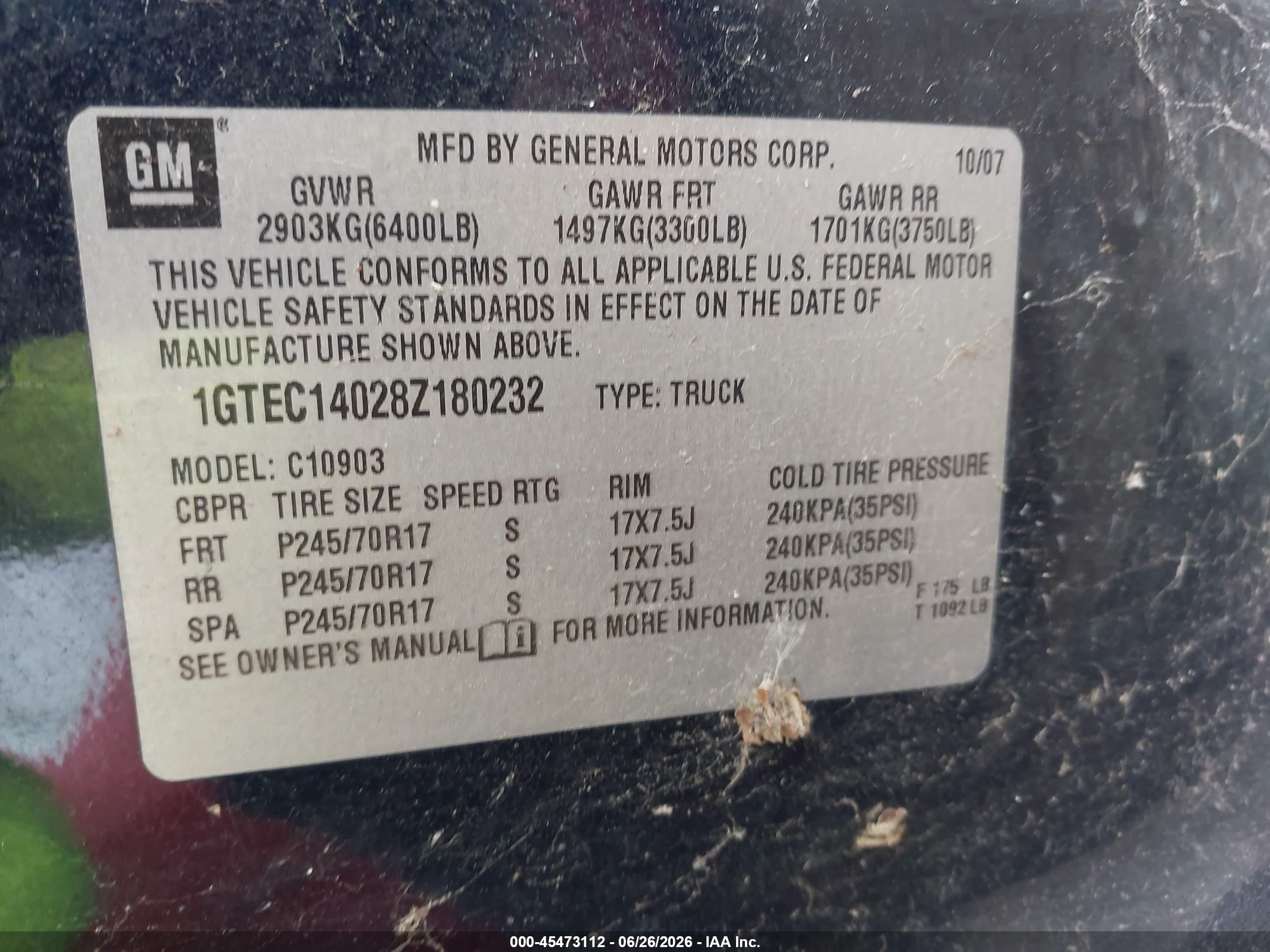 2008 Gmc Sierra 1500 Work Truck Dark Blue vin: 1GTEC14028Z180232