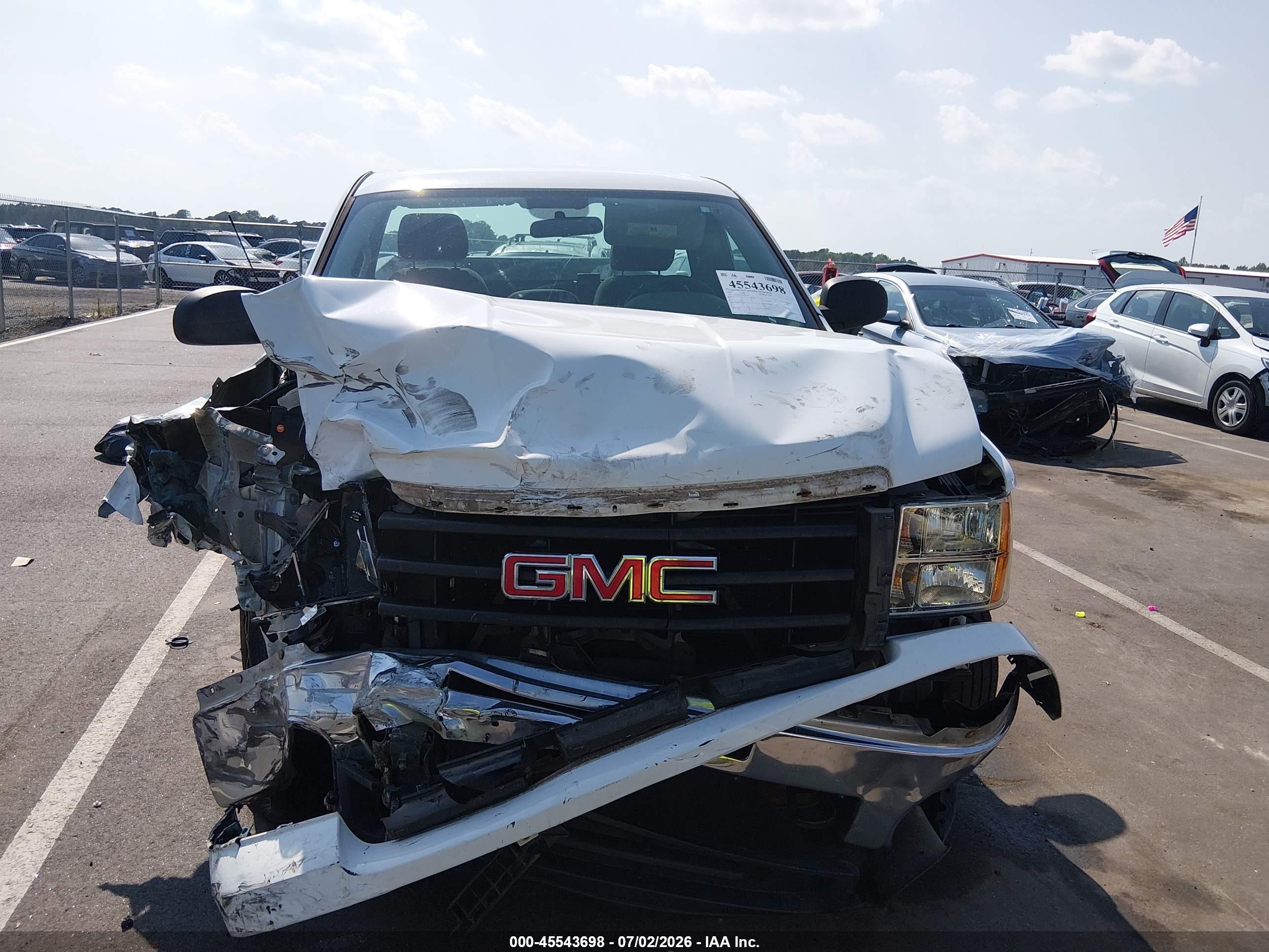 2009 Gmc Sierra 1500 Work Truck White vin: 1GTEC14C19Z900339