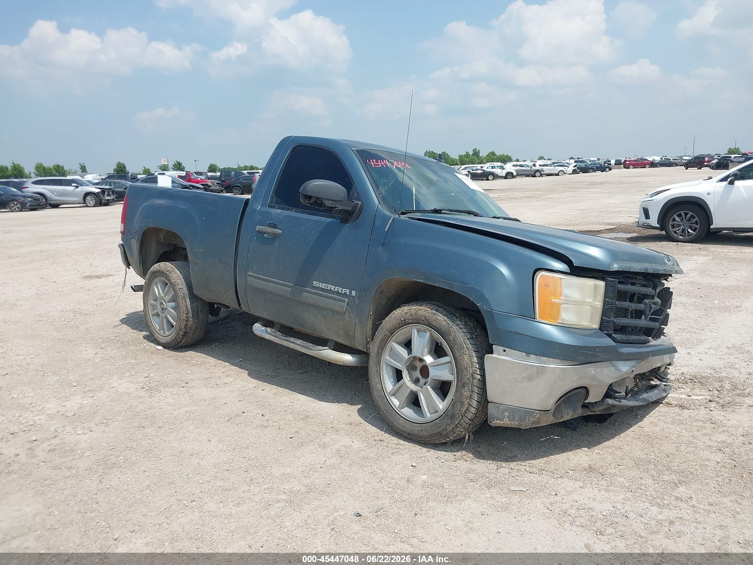 2008 Gmc Sierra 1500 Sle1 Blue vin: 1GTEC14C48Z153012