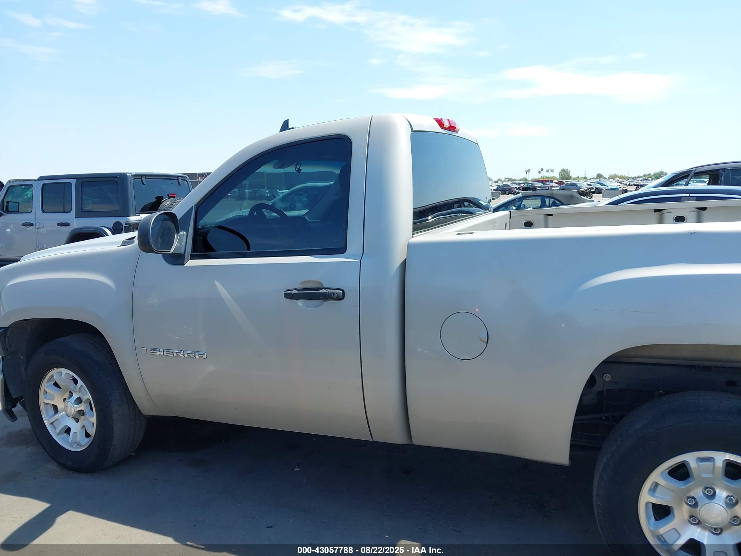 2007 Gmc Sierra 1500 Work Truck Beige vin: 1GTEC14C77Z570817