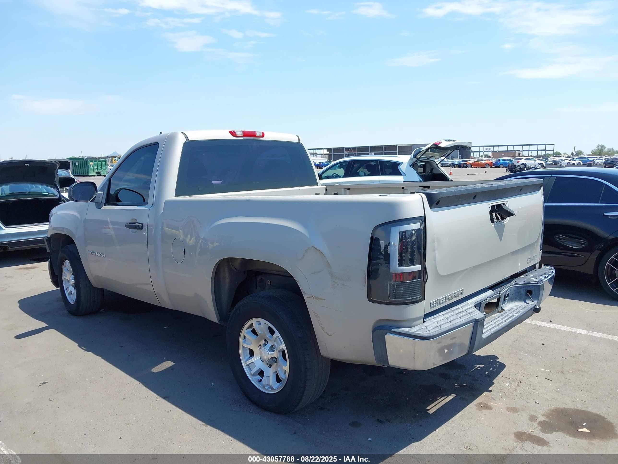 2007 Gmc Sierra 1500 Work Truck Beige vin: 1GTEC14C77Z570817