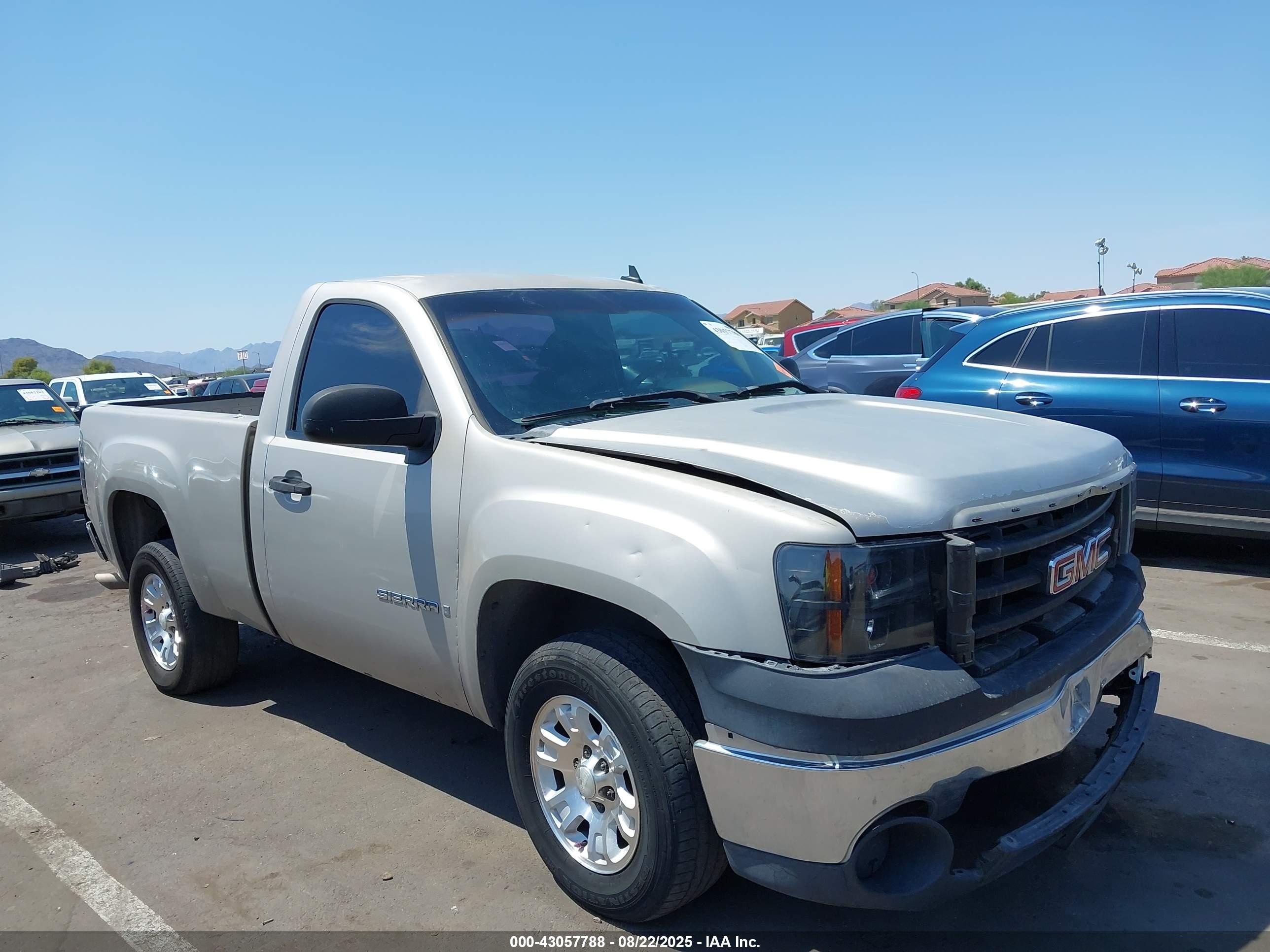 2007 Gmc Sierra 1500 Work Truck Beige vin: 1GTEC14C77Z570817