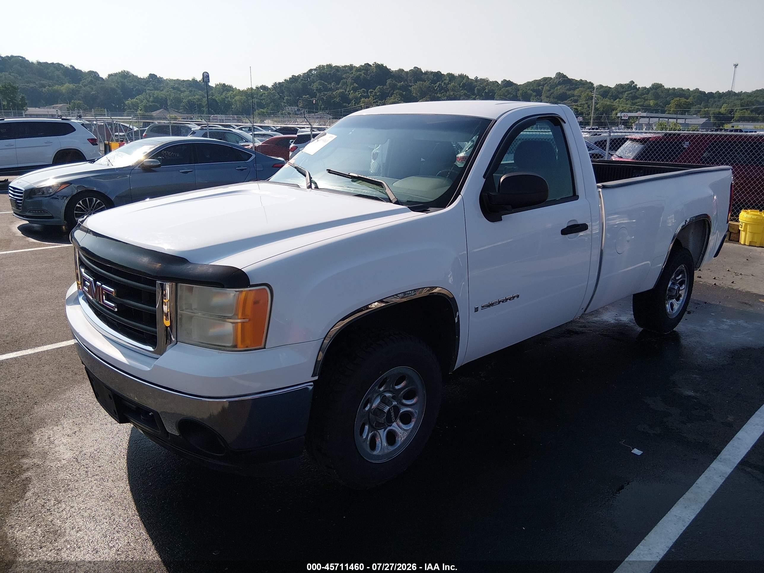 2008 Gmc Sierra 1500 Work Truck White vin: 1GTEC14C78Z900568