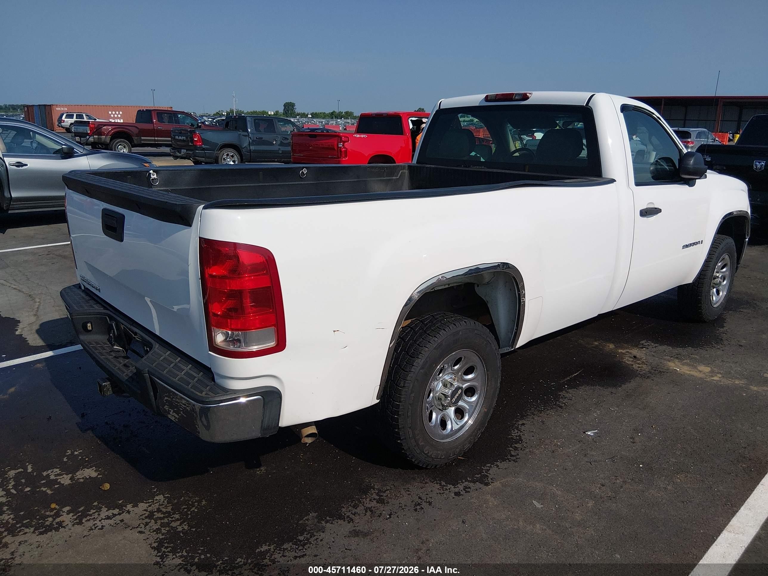 2008 Gmc Sierra 1500 Work Truck White vin: 1GTEC14C78Z900568