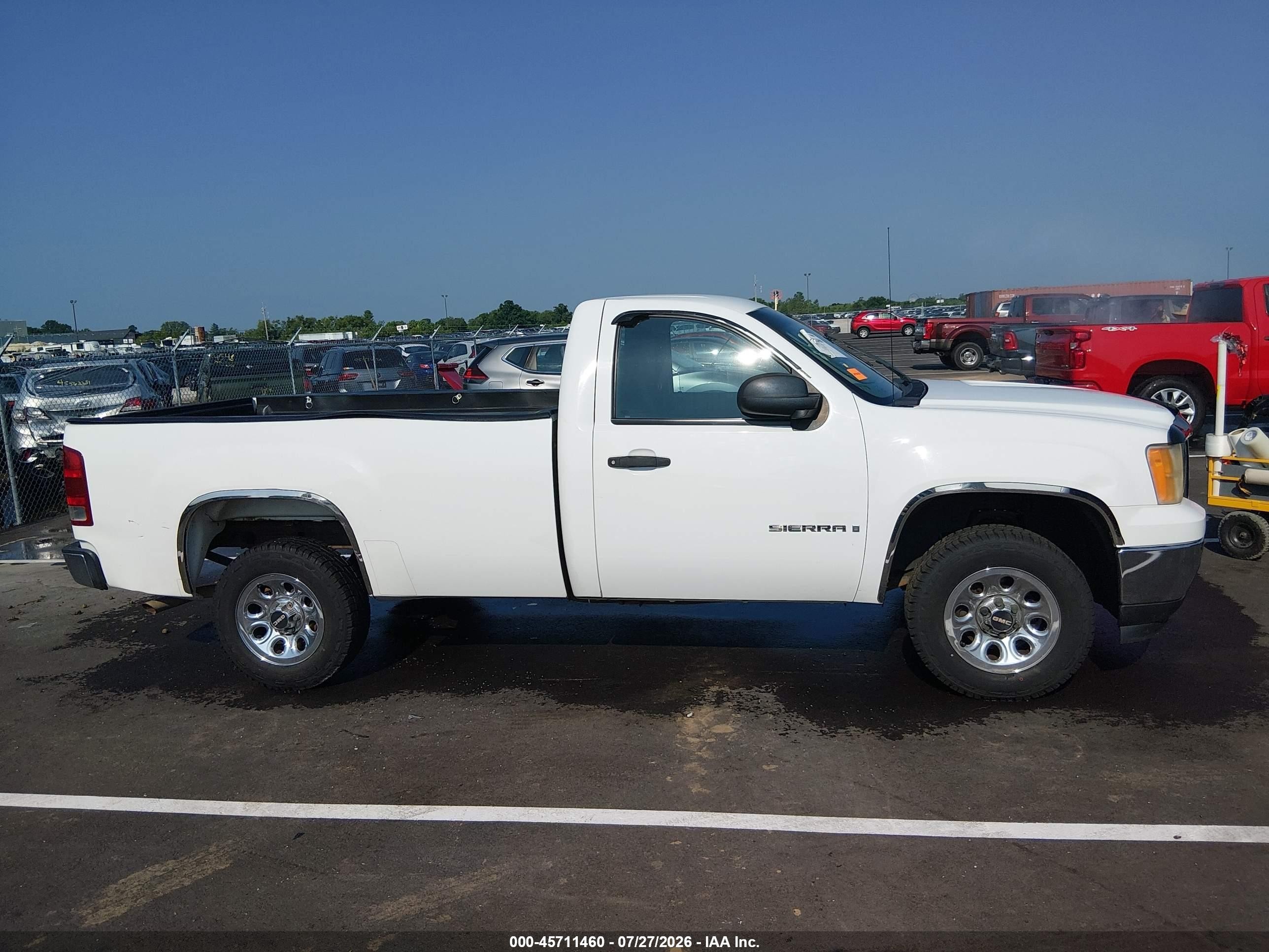 2008 Gmc Sierra 1500 Work Truck White vin: 1GTEC14C78Z900568