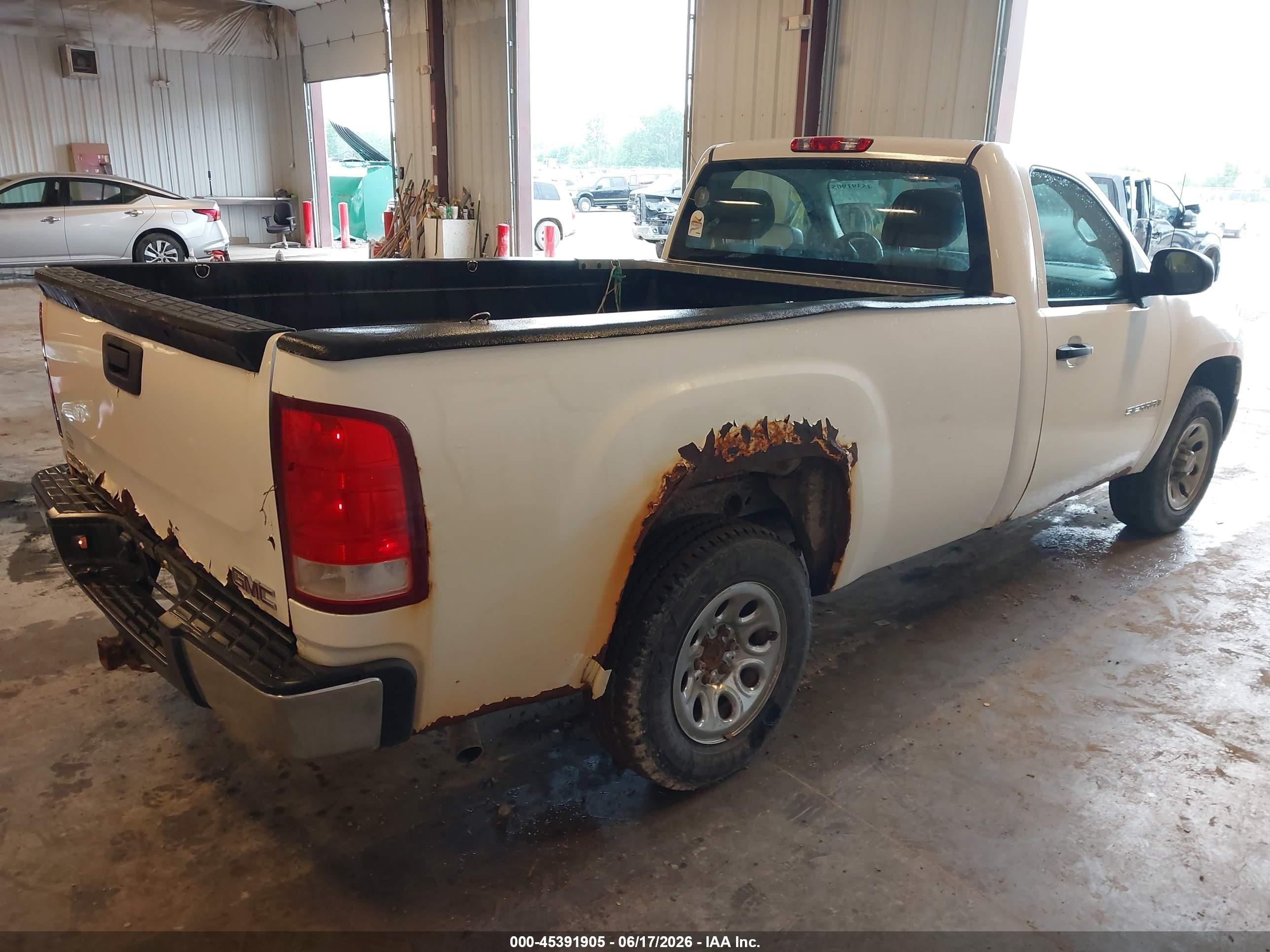 2009 Gmc Sierra 1500 Work Truck White vin: 1GTEC14C99Z900153