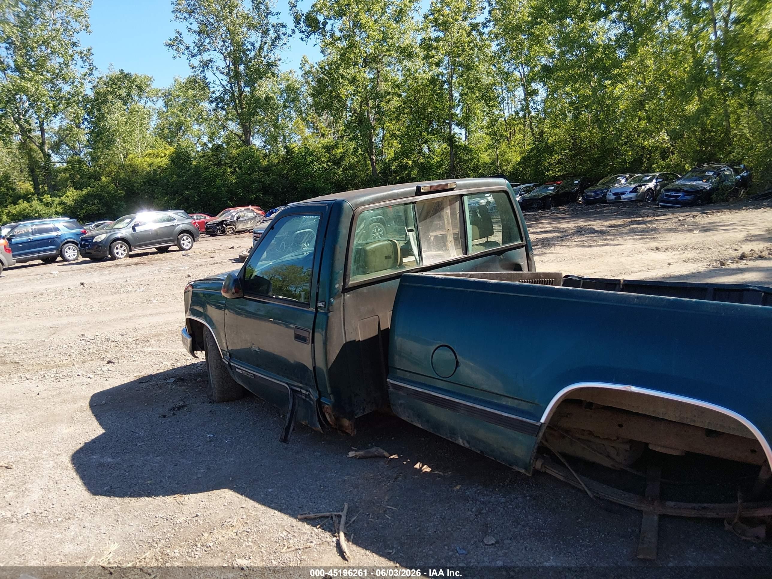 1995 Gmc Sierra C1500 Green vin: 1GTEC14H3SZ508500