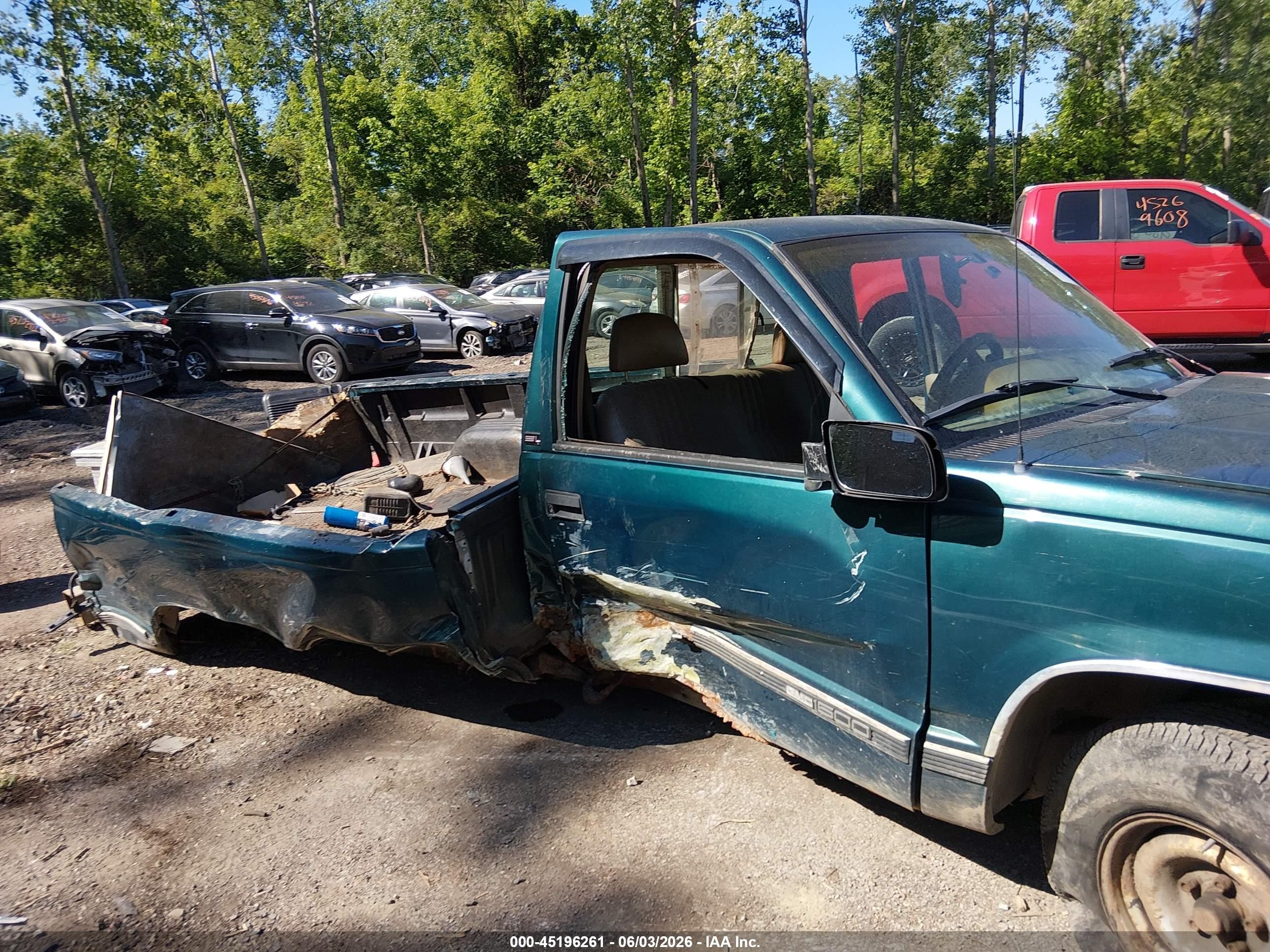 1995 Gmc Sierra C1500 Green vin: 1GTEC14H3SZ508500