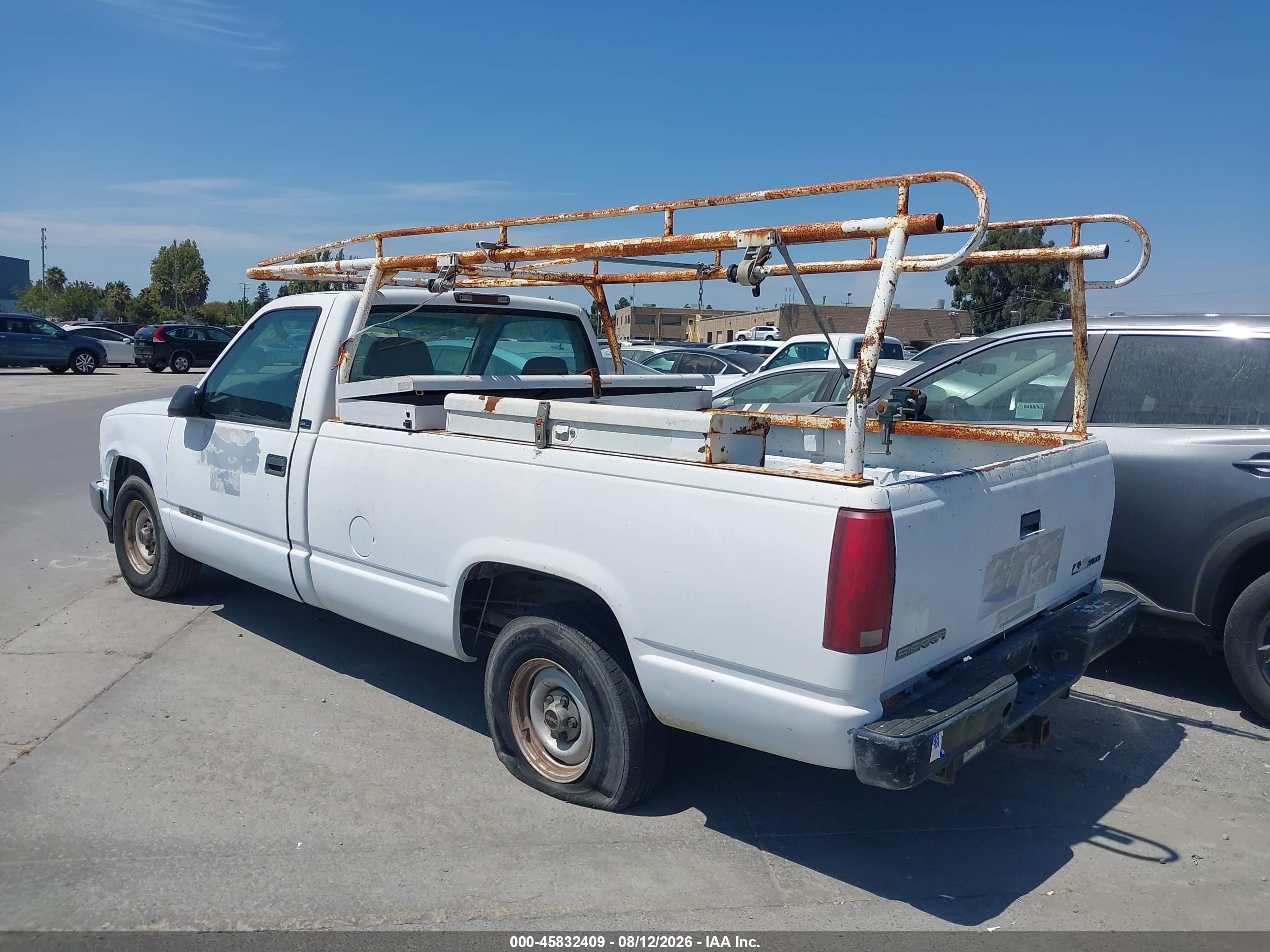 1995 Gmc Sierra C1500 White vin: 1GTEC14H3SZ550911