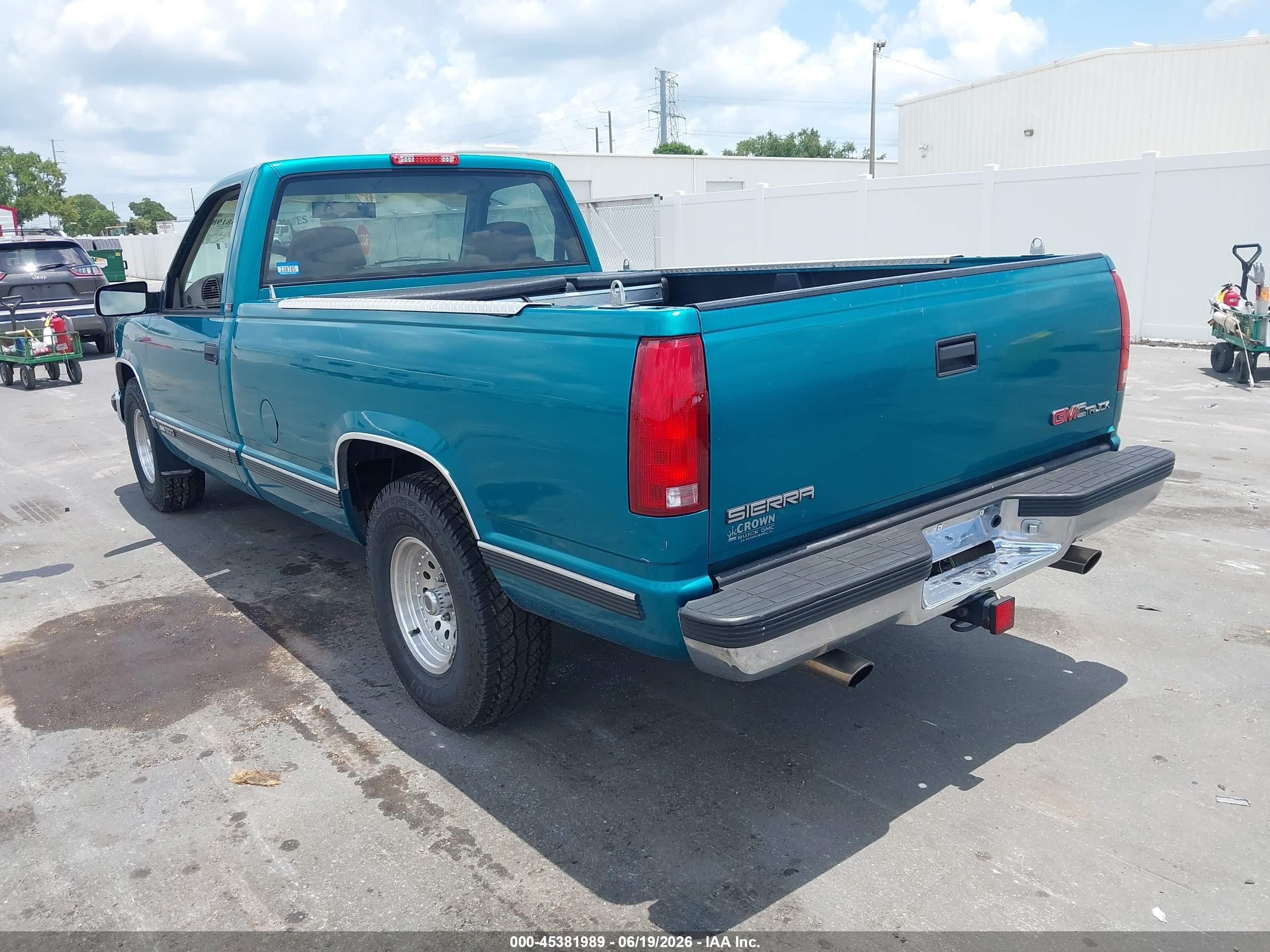 1995 Gmc Sierra C1500 Green vin: 1GTEC14H4SZ508148