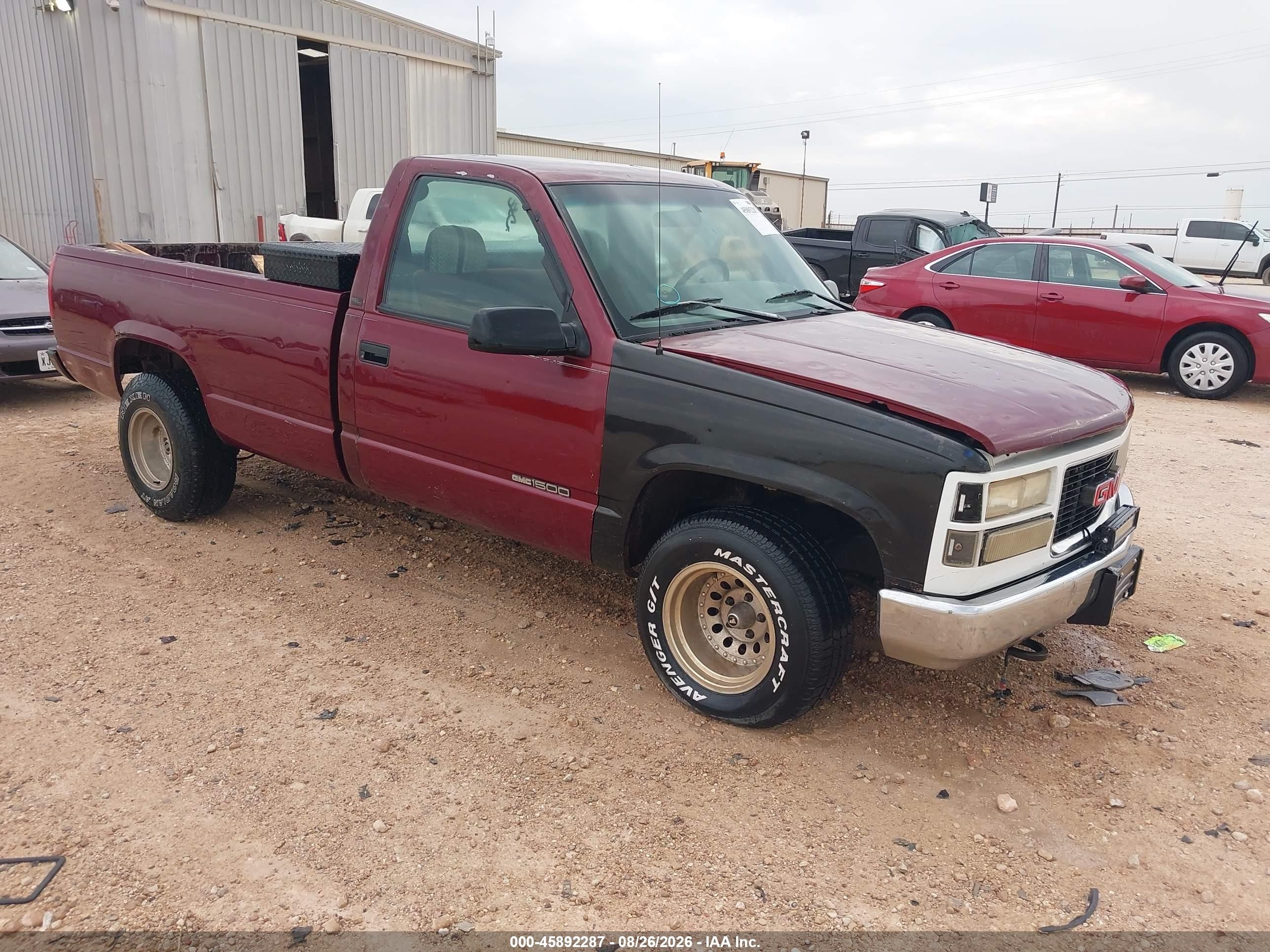 1995 Gmc Sierra C1500 Maroon vin: 1GTEC14H7SZ551351