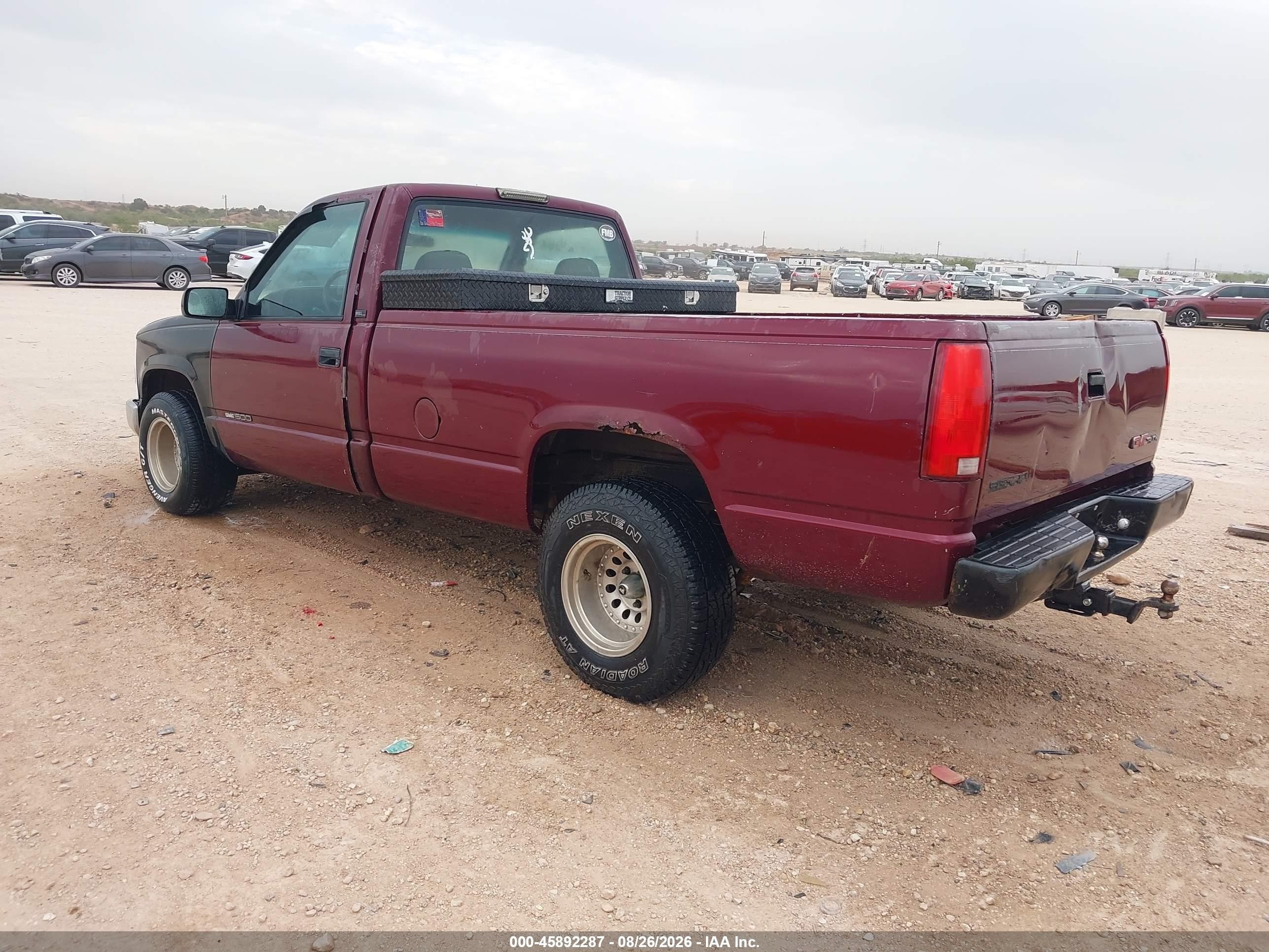 1995 Gmc Sierra C1500 Maroon vin: 1GTEC14H7SZ551351