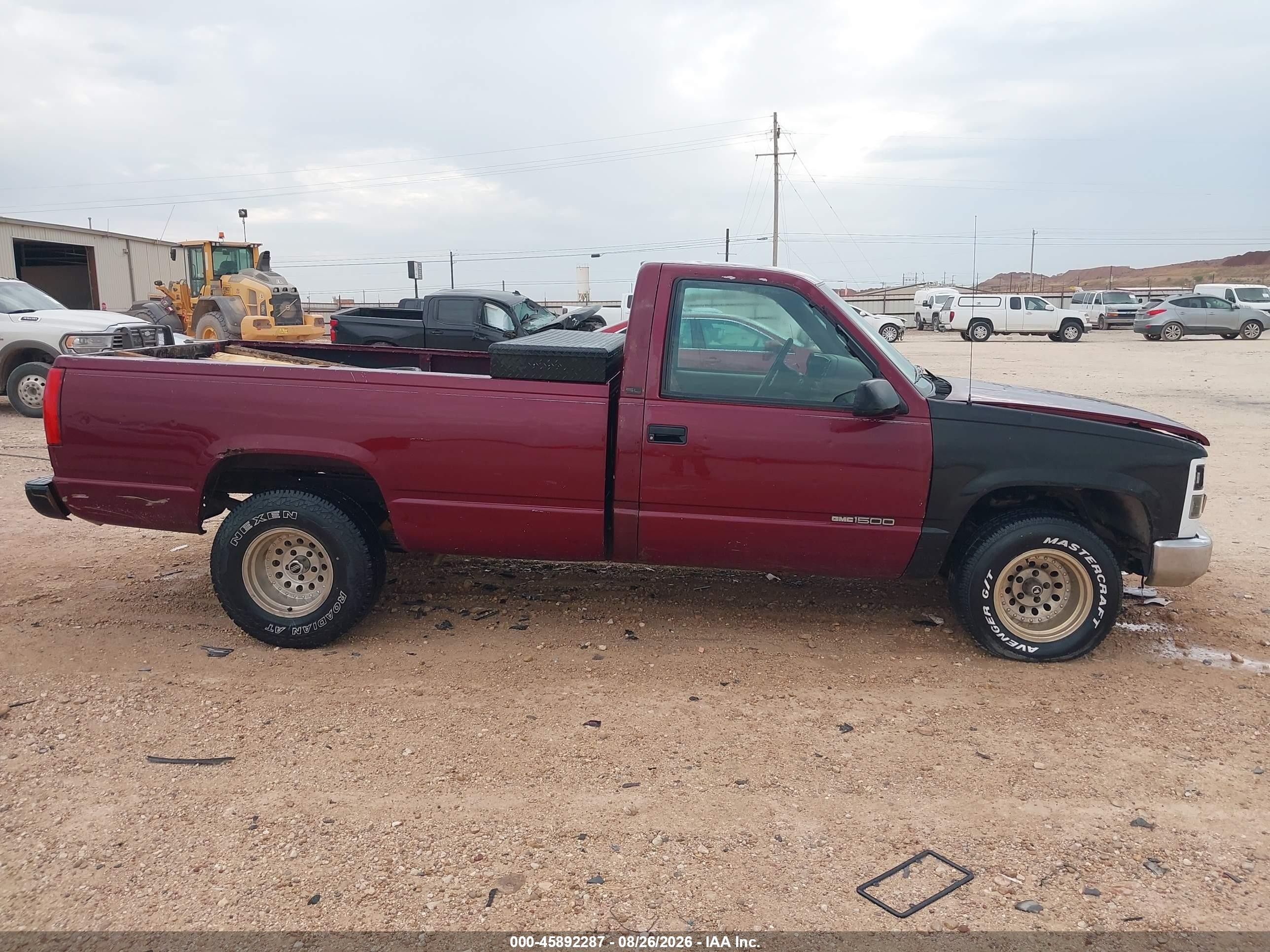 1995 Gmc Sierra C1500 Maroon vin: 1GTEC14H7SZ551351