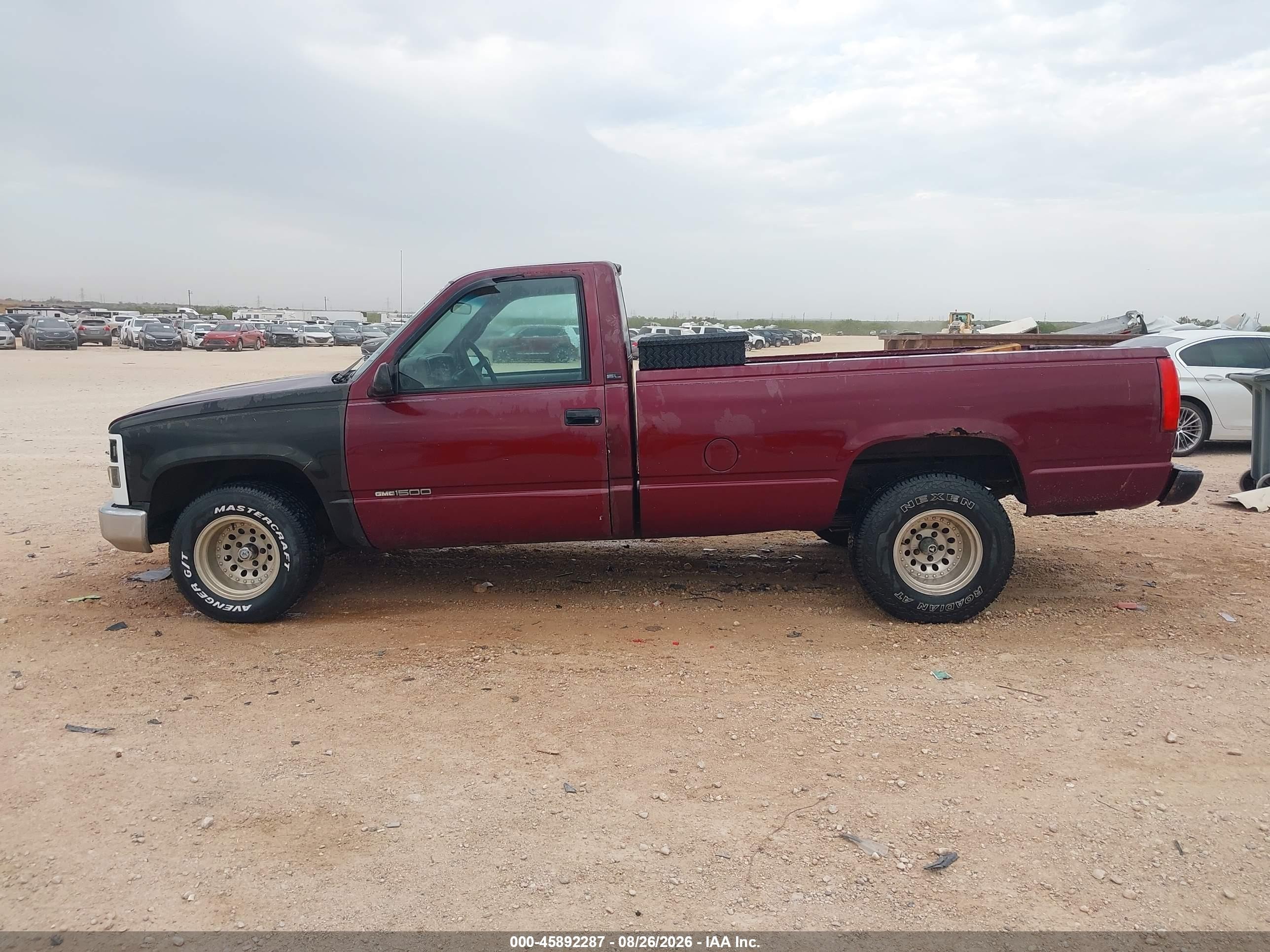 1995 Gmc Sierra C1500 Maroon vin: 1GTEC14H7SZ551351