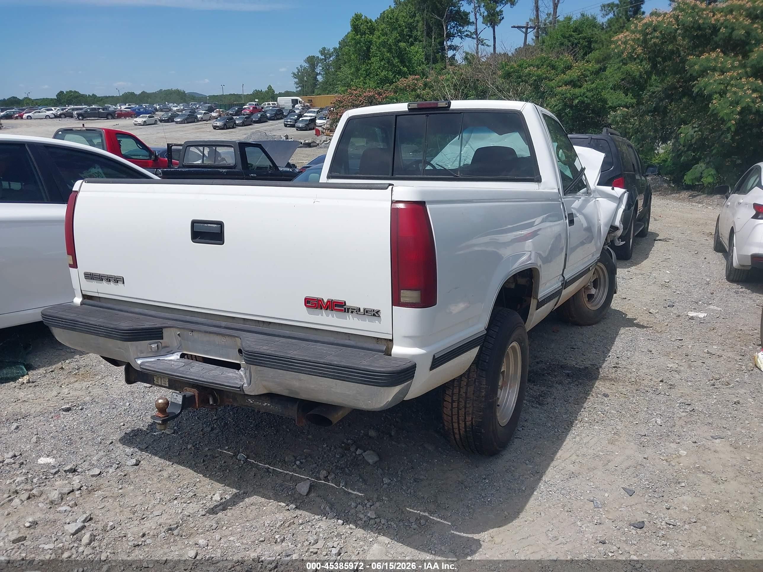 1995 Gmc Sierra C1500 White vin: 1GTEC14HXSZ571111