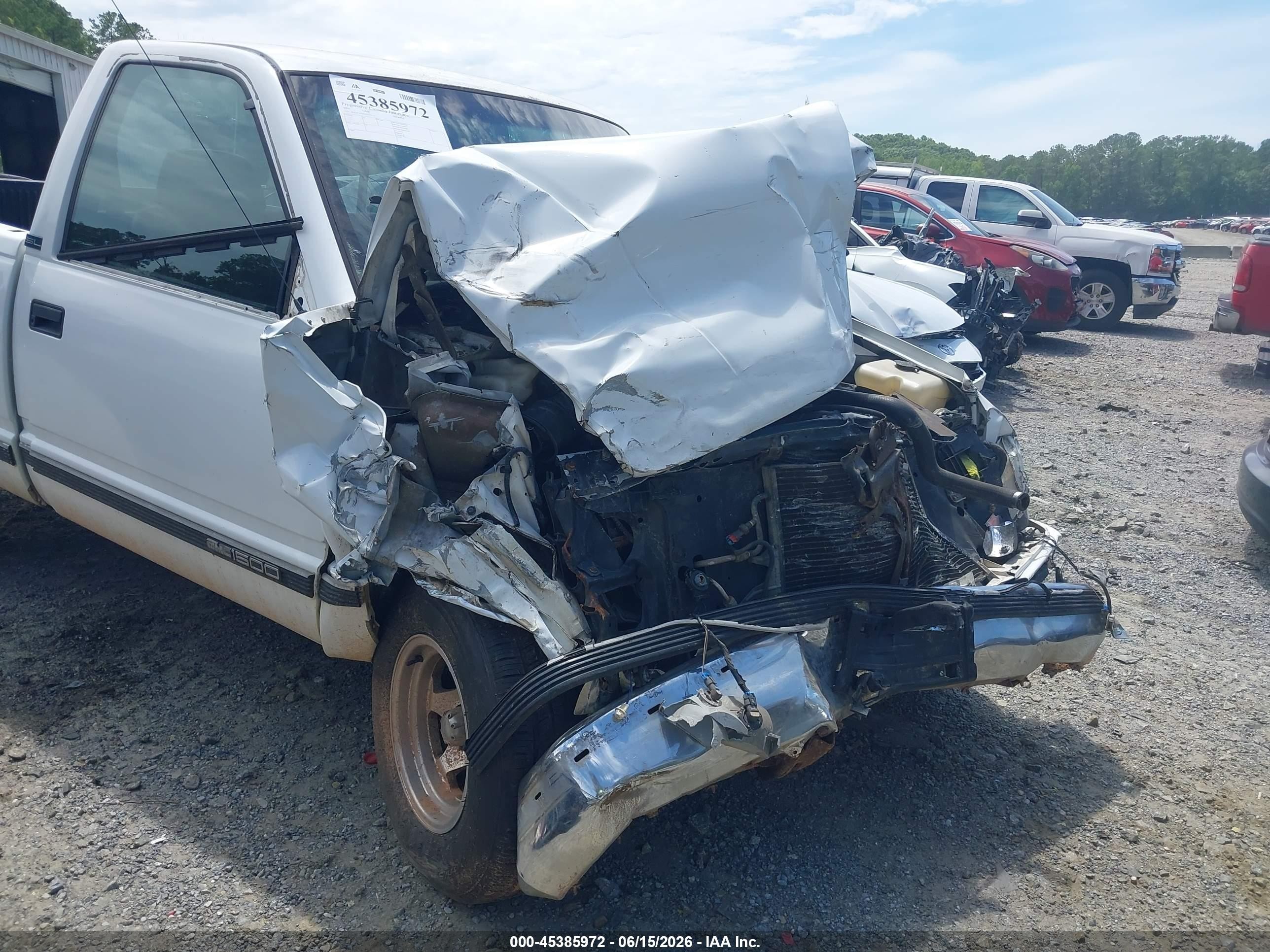 1995 Gmc Sierra C1500 White vin: 1GTEC14HXSZ571111