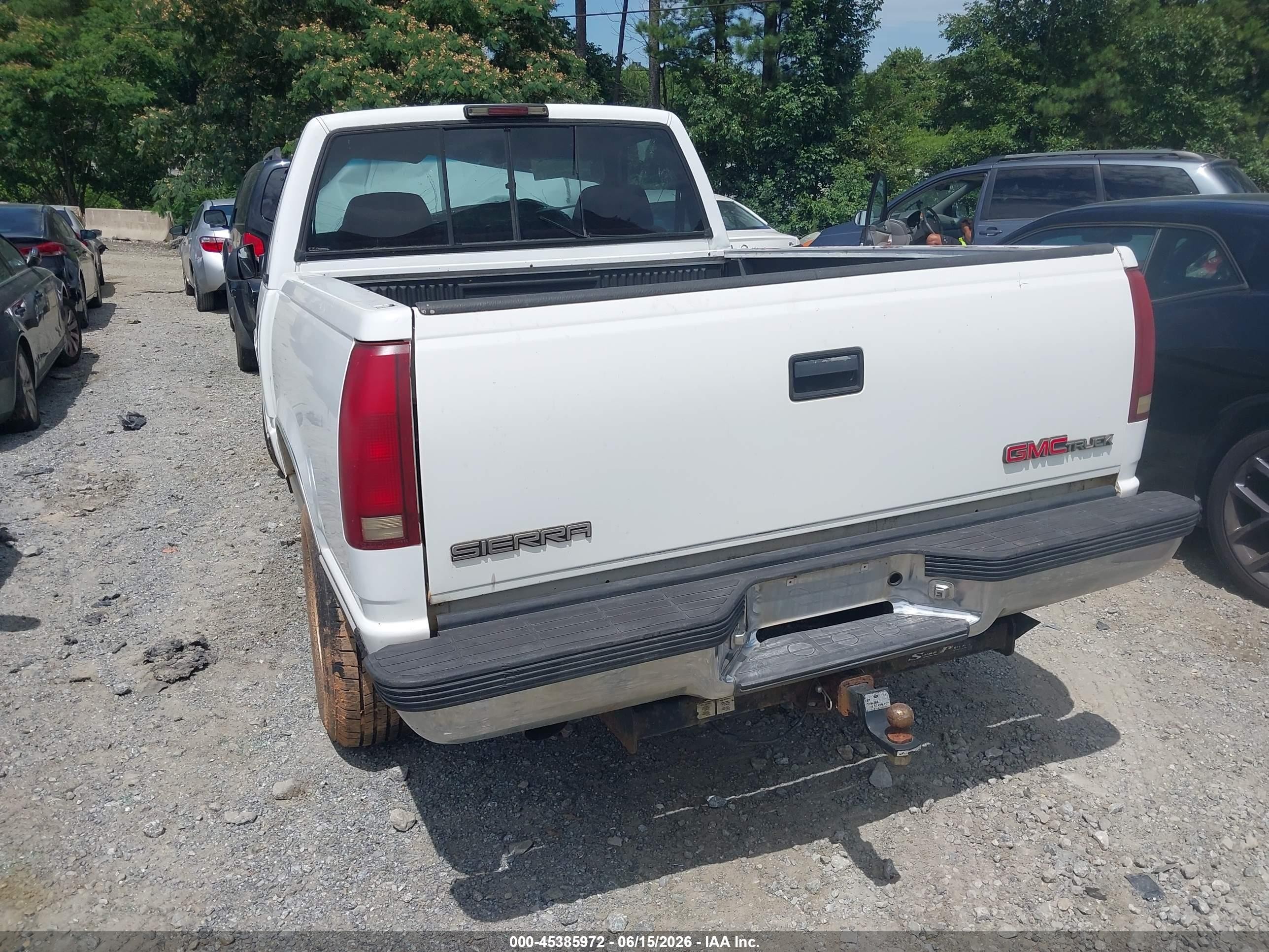 1995 Gmc Sierra C1500 White vin: 1GTEC14HXSZ571111