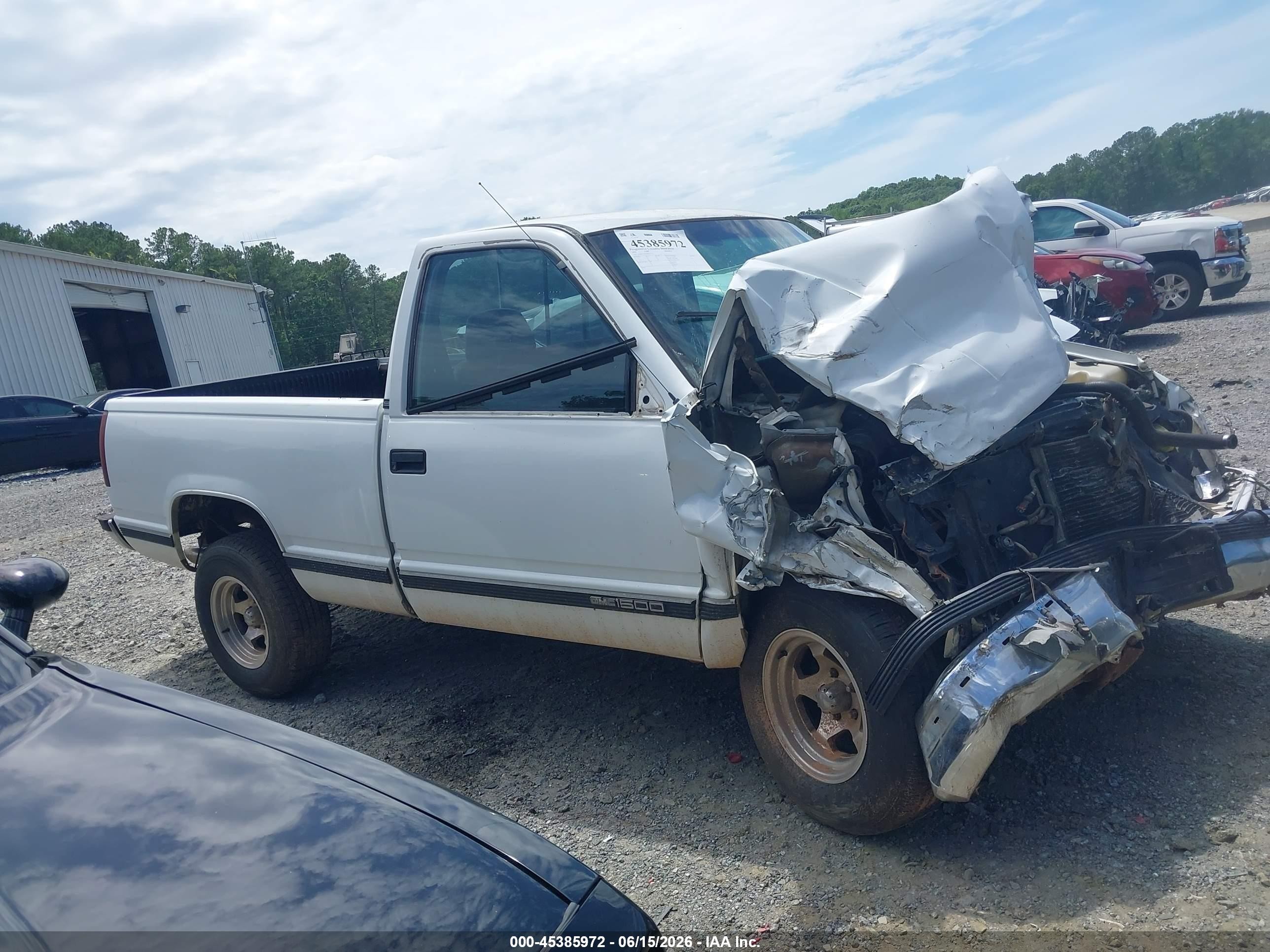 1995 Gmc Sierra C1500 White vin: 1GTEC14HXSZ571111
