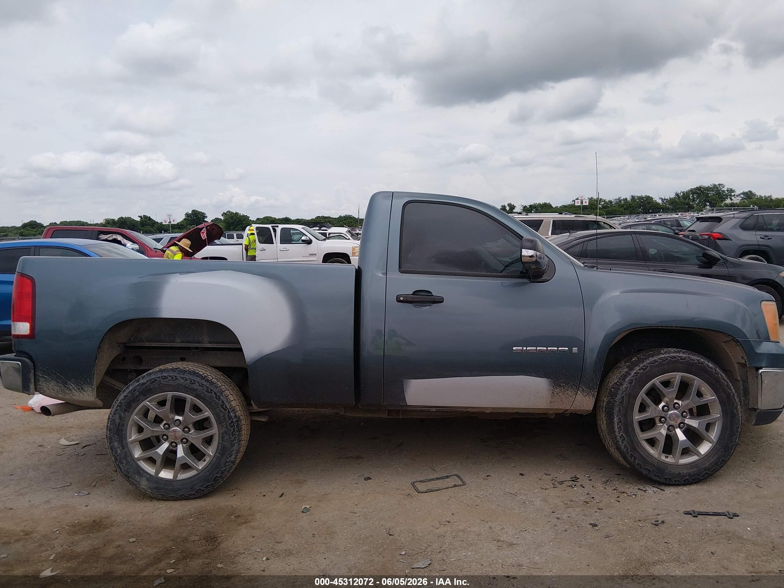 2008 Gmc Sierra 1500 Work Truck Blue vin: 1GTEC14J68Z157478