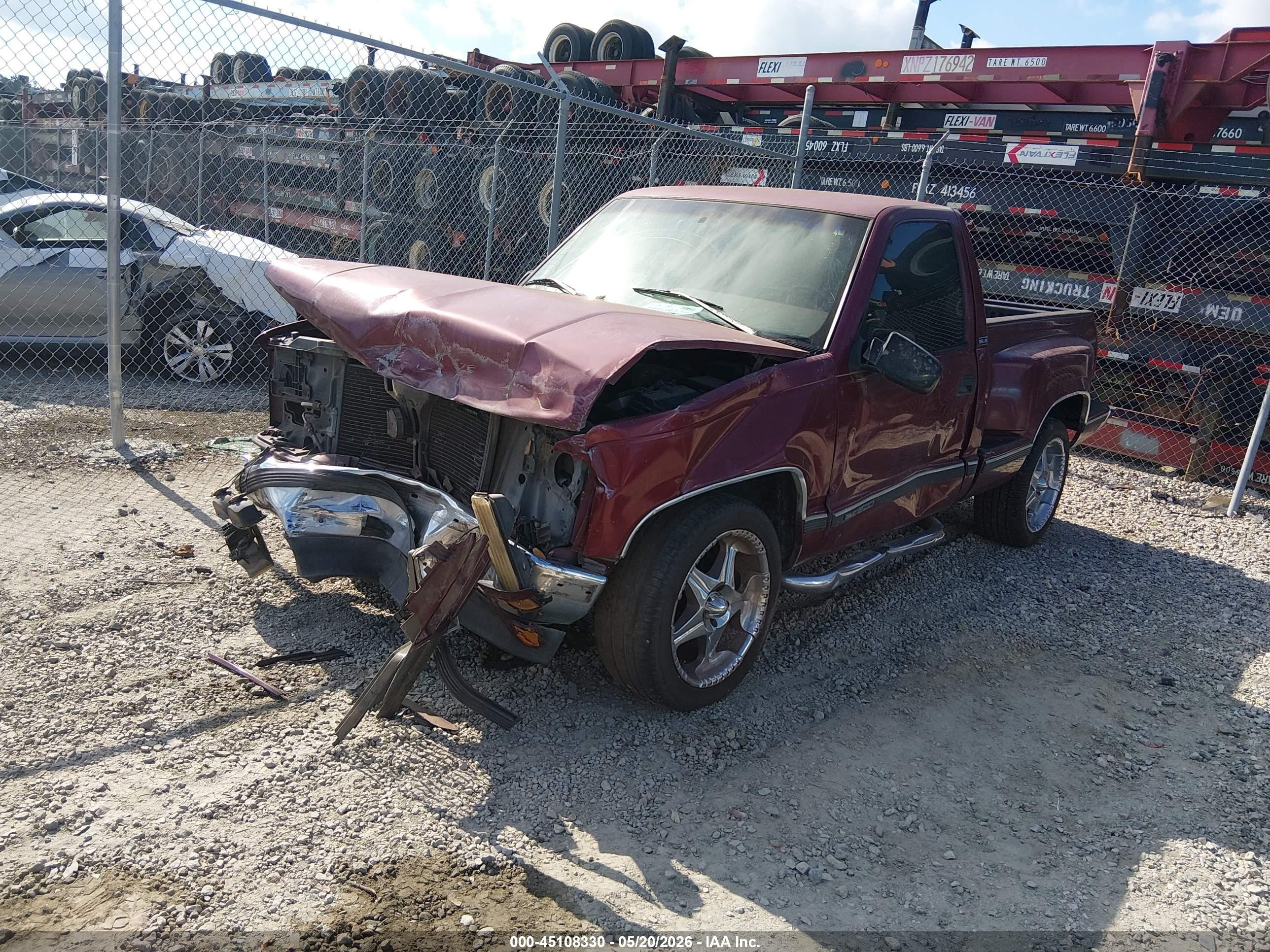 1996 Gmc Sierra C1500 Maroon vin: 1GTEC14M6TZ529680