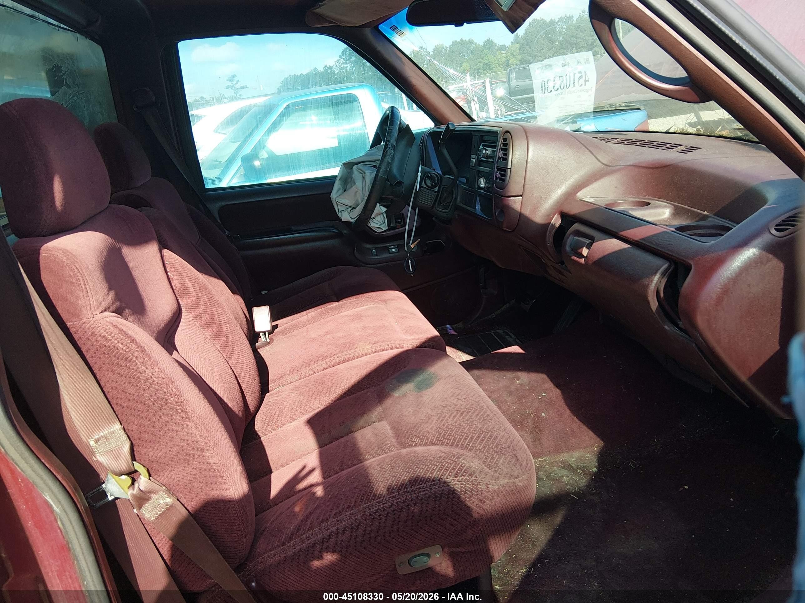 1996 Gmc Sierra C1500 Maroon vin: 1GTEC14M6TZ529680