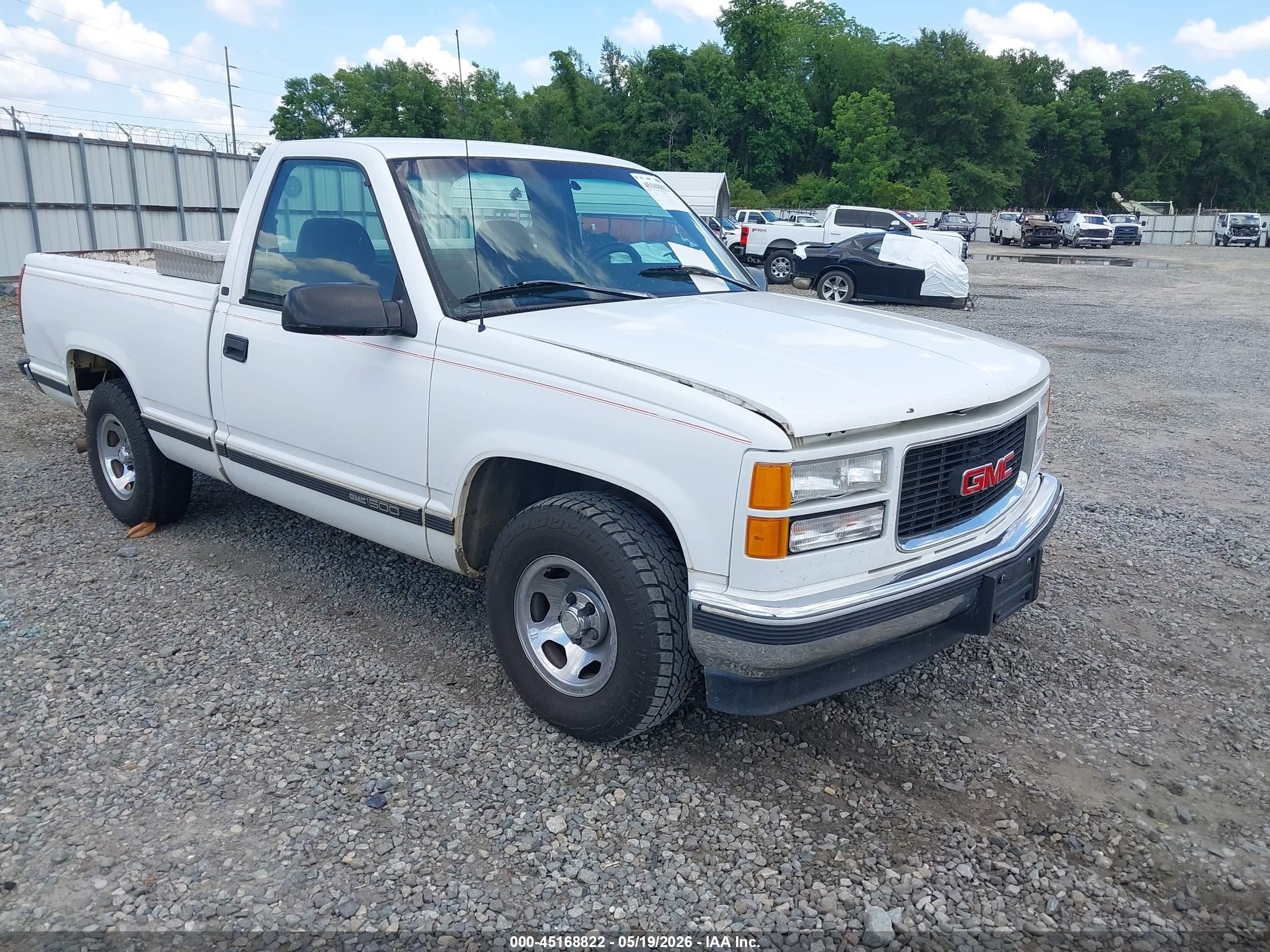 1998 Gmc Sierra 1500 Sl Wideside White vin: 1GTEC14M7WZ529403