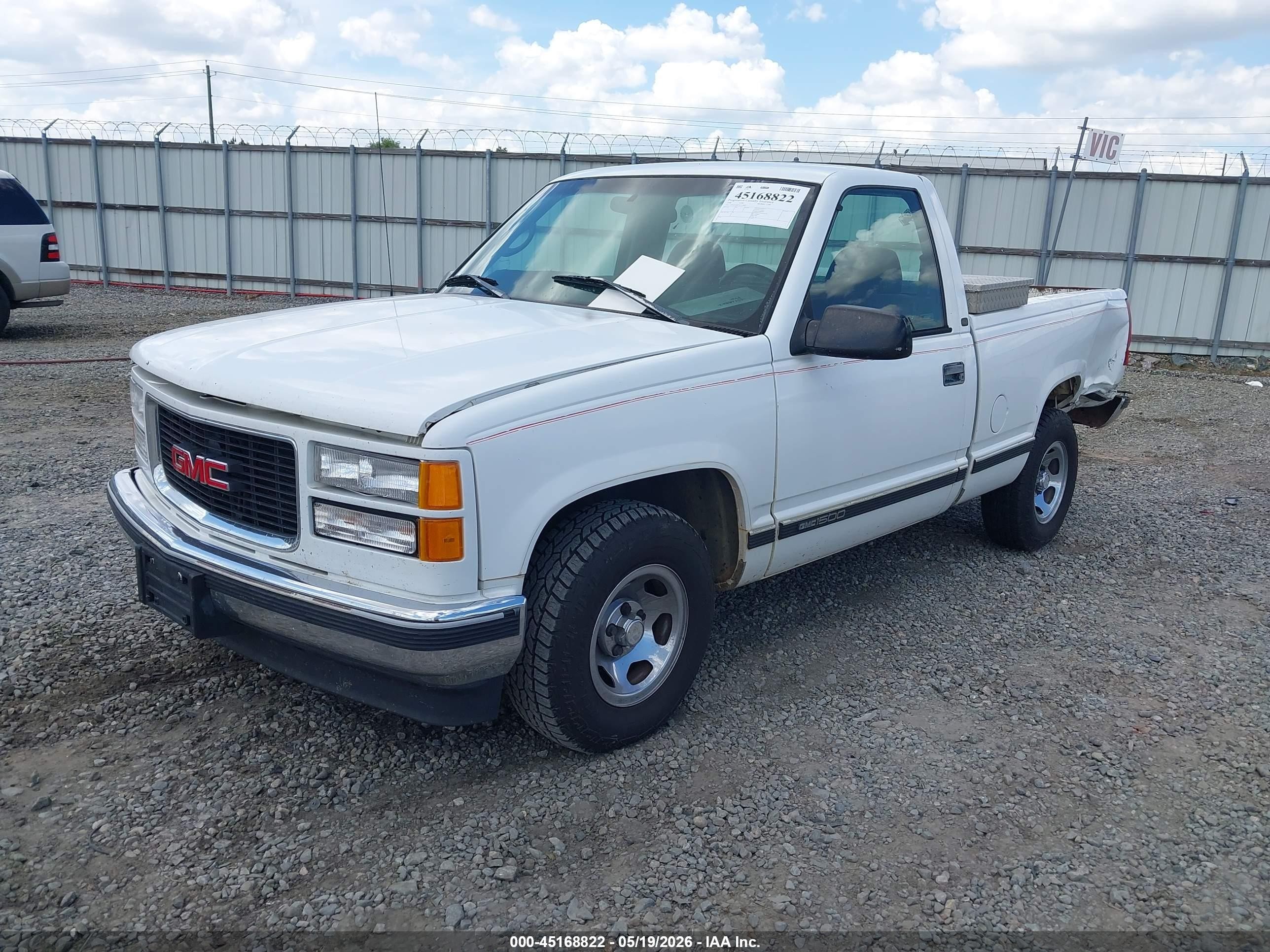 1998 Gmc Sierra 1500 Sl Wideside White vin: 1GTEC14M7WZ529403
