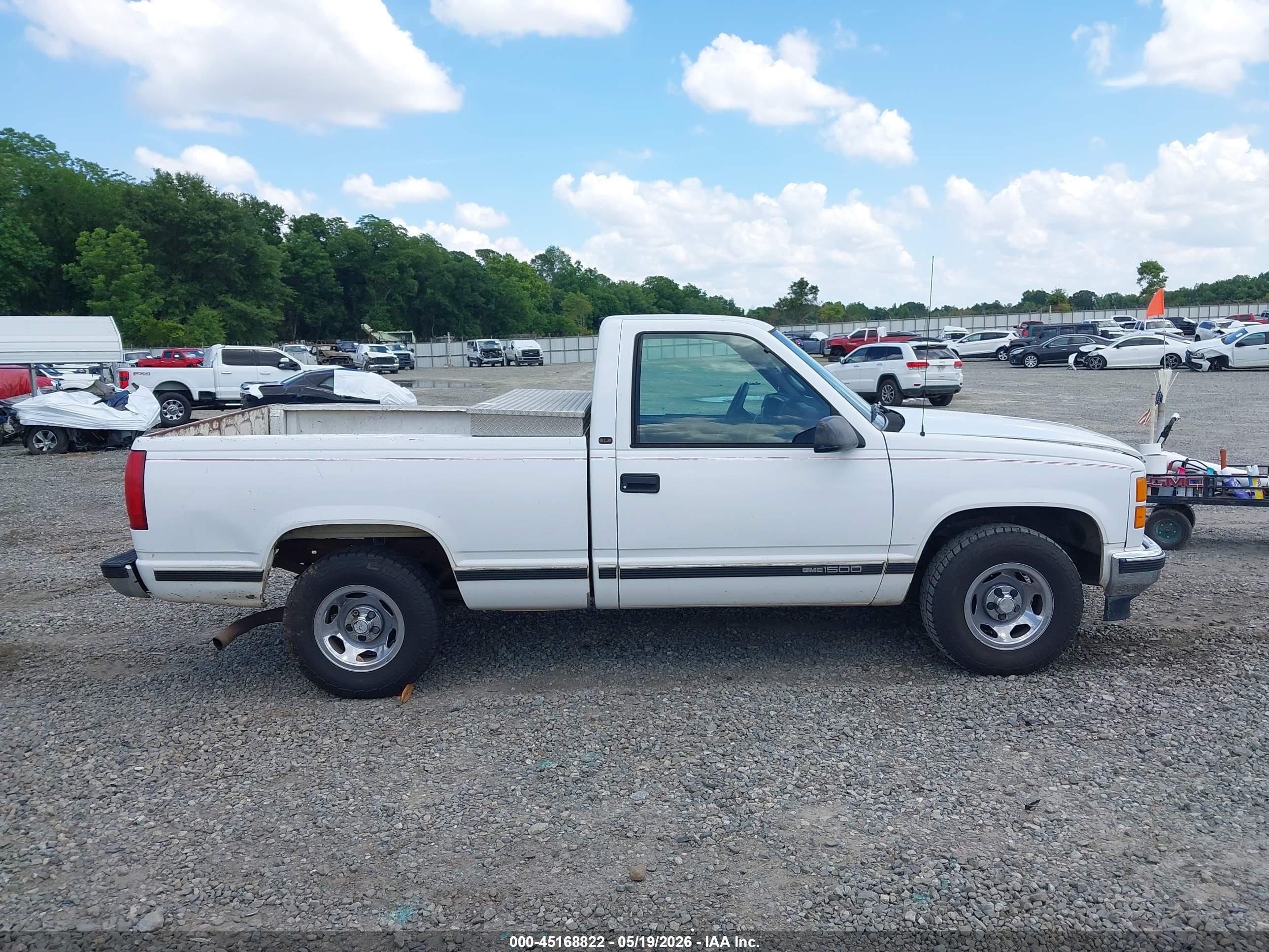 1998 Gmc Sierra 1500 Sl Wideside White vin: 1GTEC14M7WZ529403