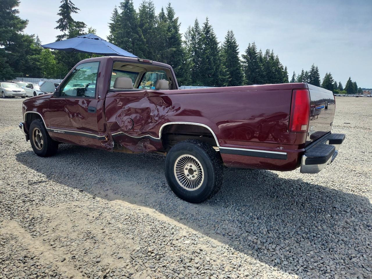 1998 Gmc Sierra C1500 Burgundy vin: 1GTEC14MXWZ507590
