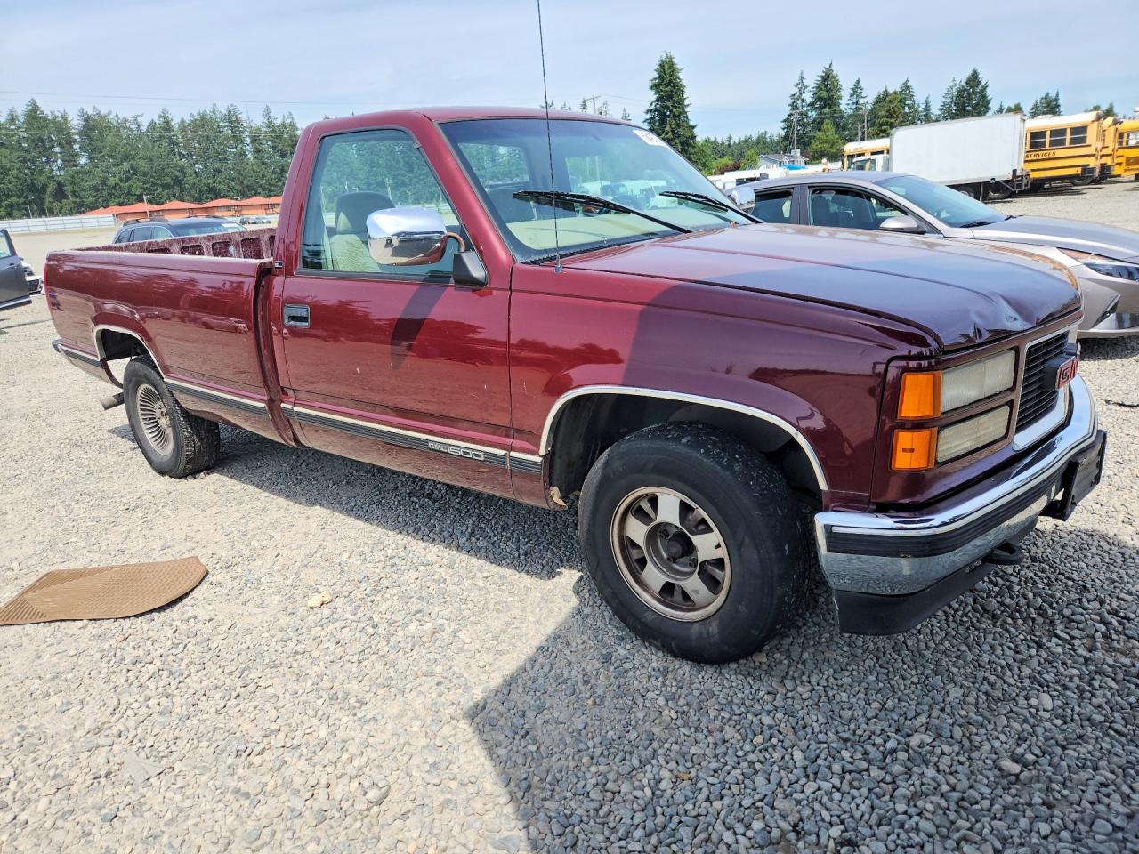 1998 Gmc Sierra C1500 Burgundy vin: 1GTEC14MXWZ507590