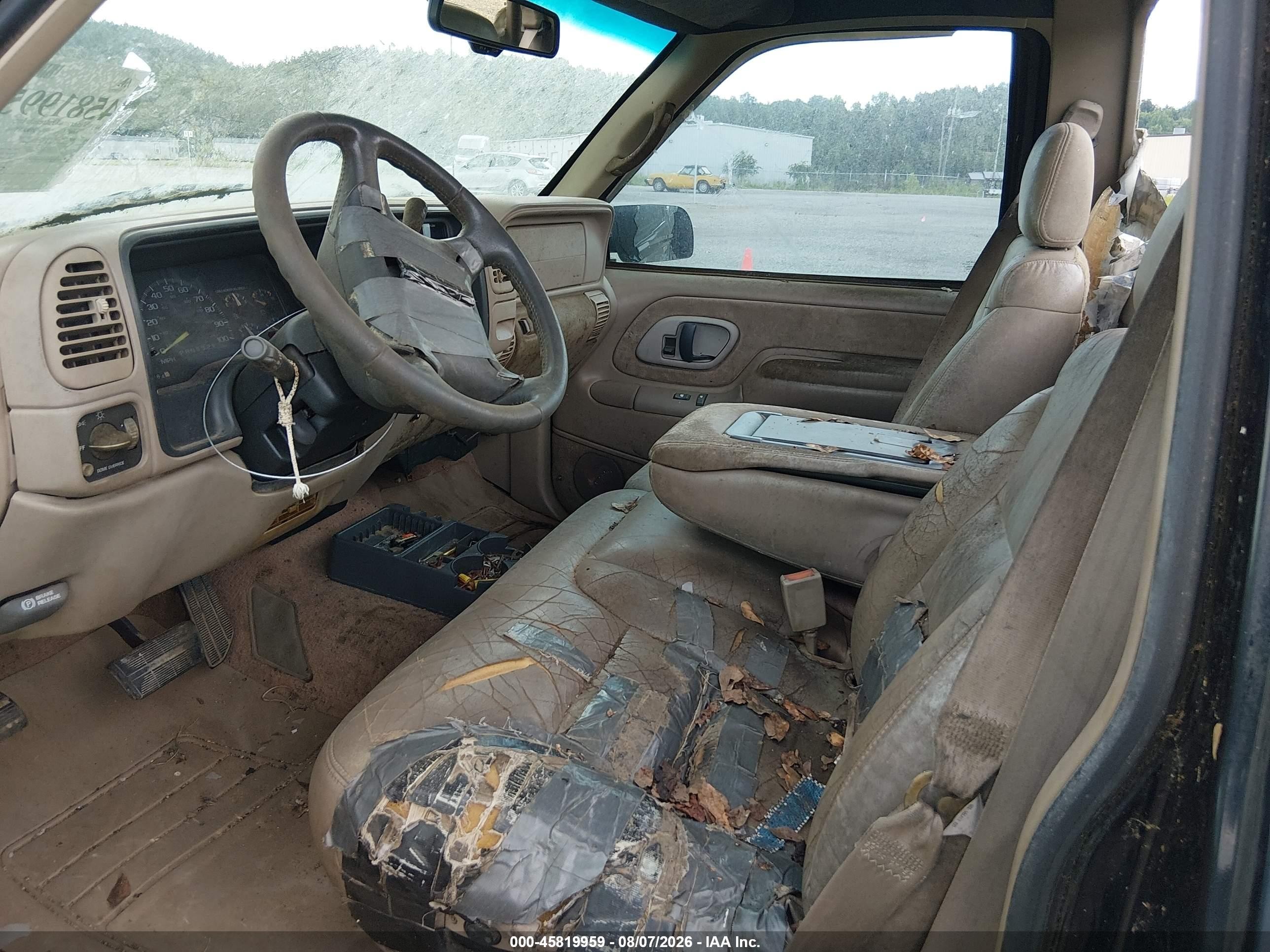 1997 Gmc Sierra 1500 Sl Wideside Черный vin: 1GTEC14R0VZ505776