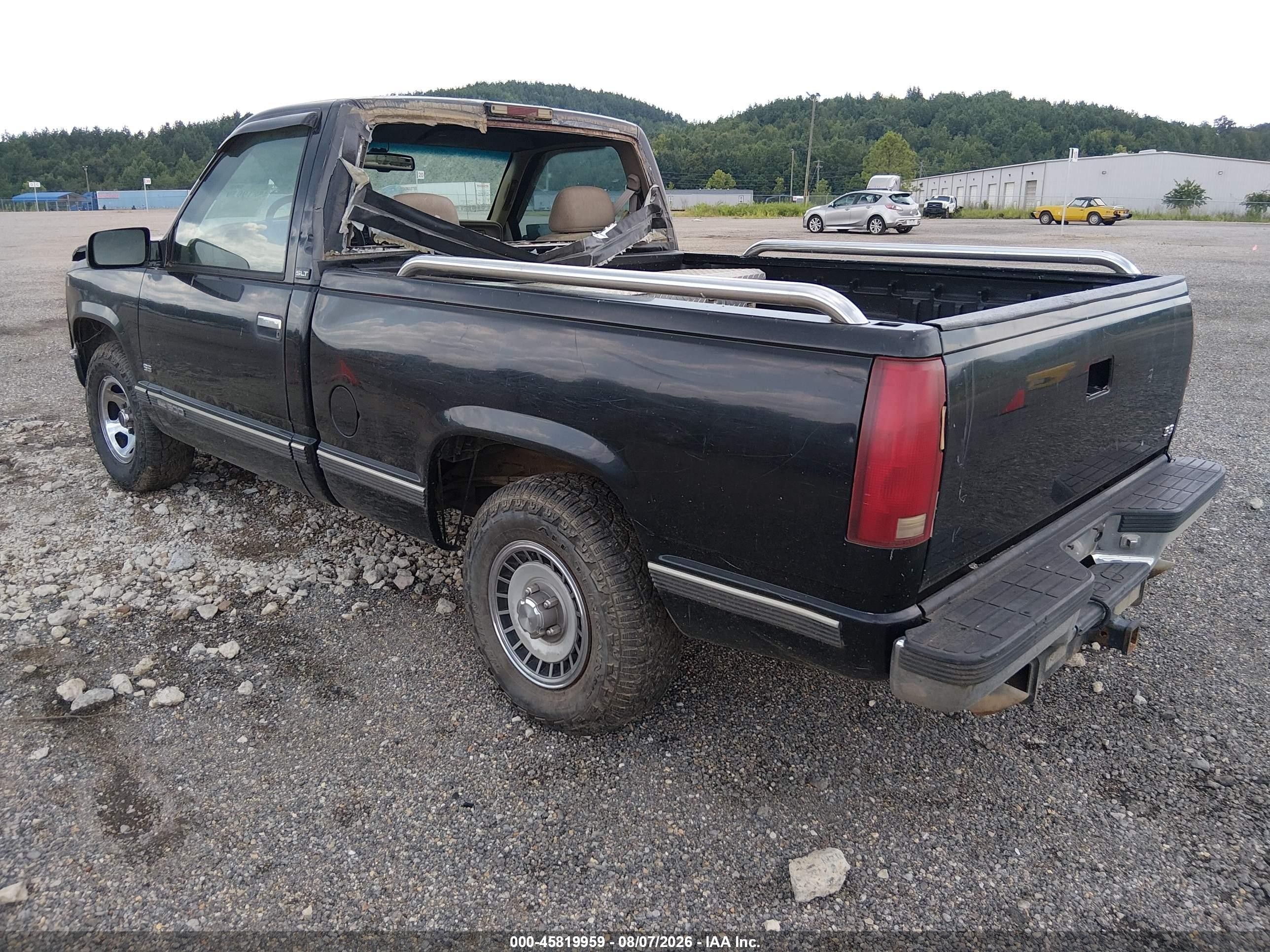 1997 Gmc Sierra 1500 Sl Wideside Черный vin: 1GTEC14R0VZ505776