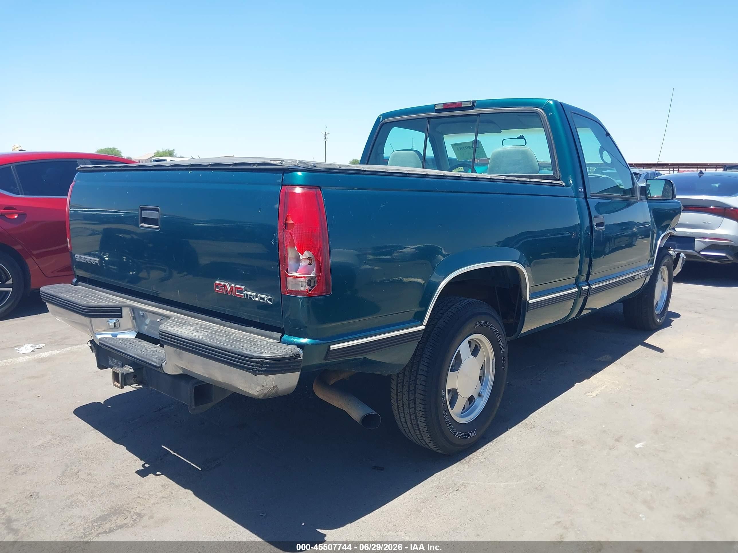 1997 Gmc Sierra 1500 Sl Wideside Green vin: 1GTEC14R6VZ547224